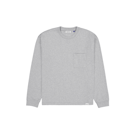 Aurora Heather Gray Long Sleeve Pocket T-Shirt