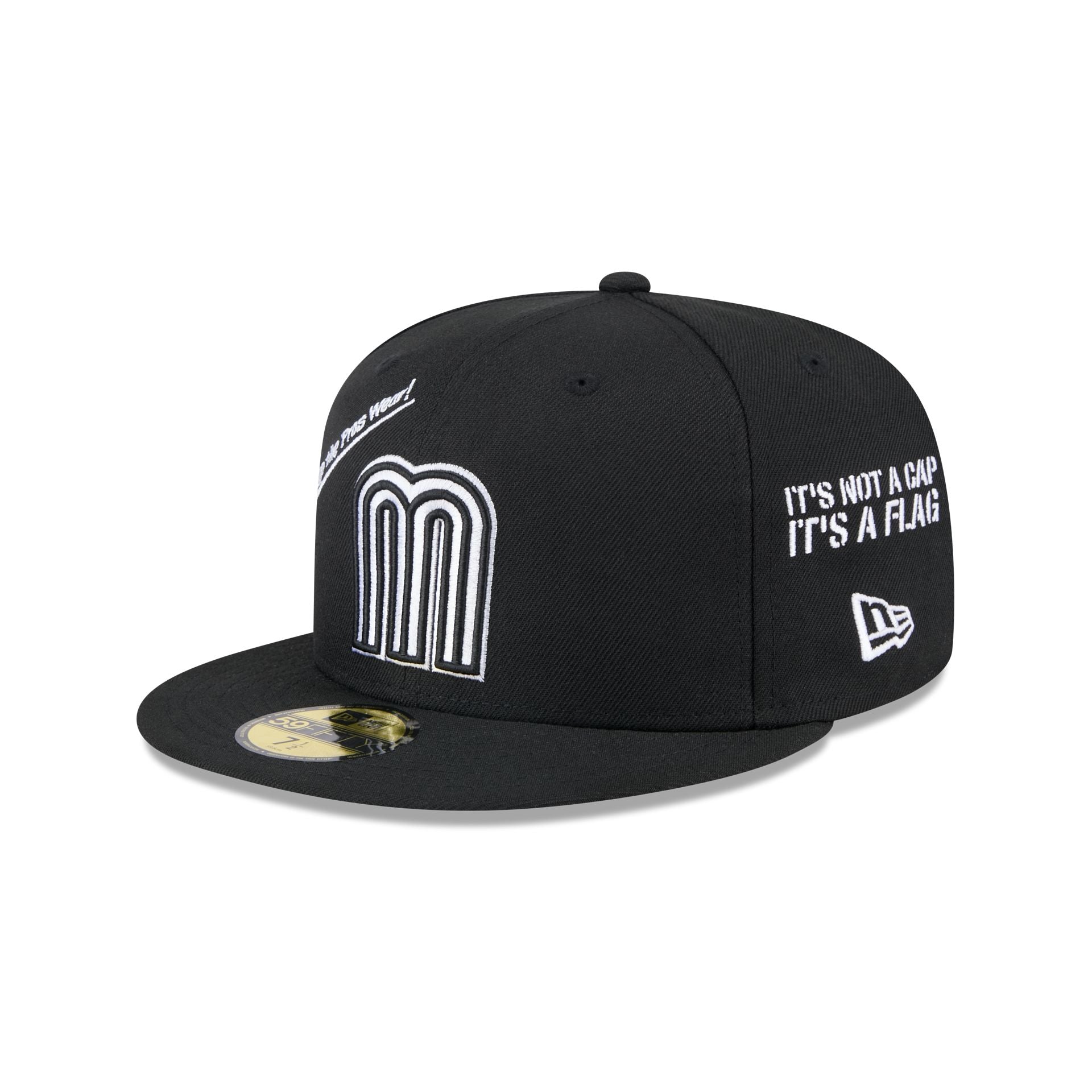 Mexico Baseball New Era Anniversary Logos Black 59FIFTY Fitted Hat