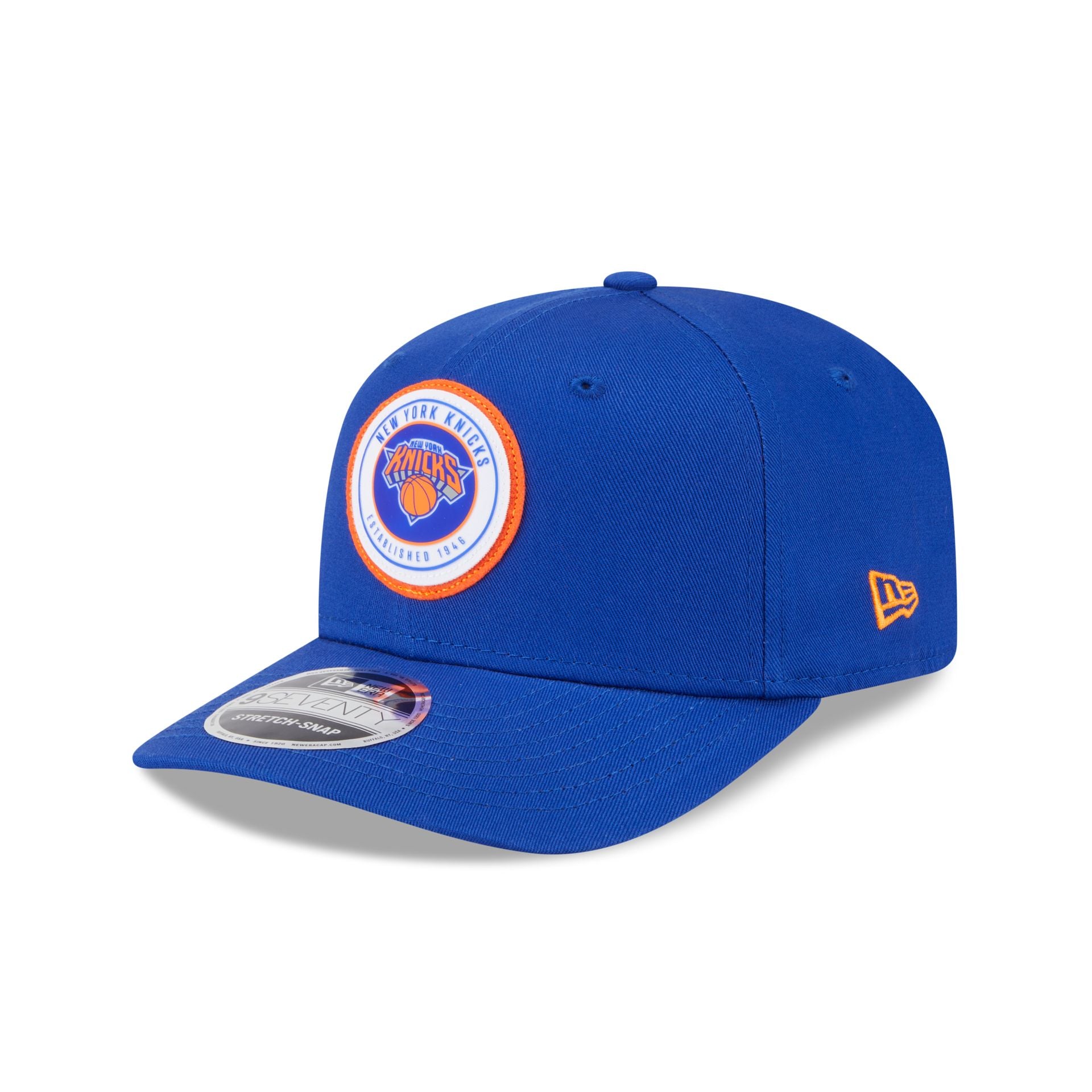 New York Knicks Circle Patch 9SEVENTY Stretch-Snap Hat – New Era Cap