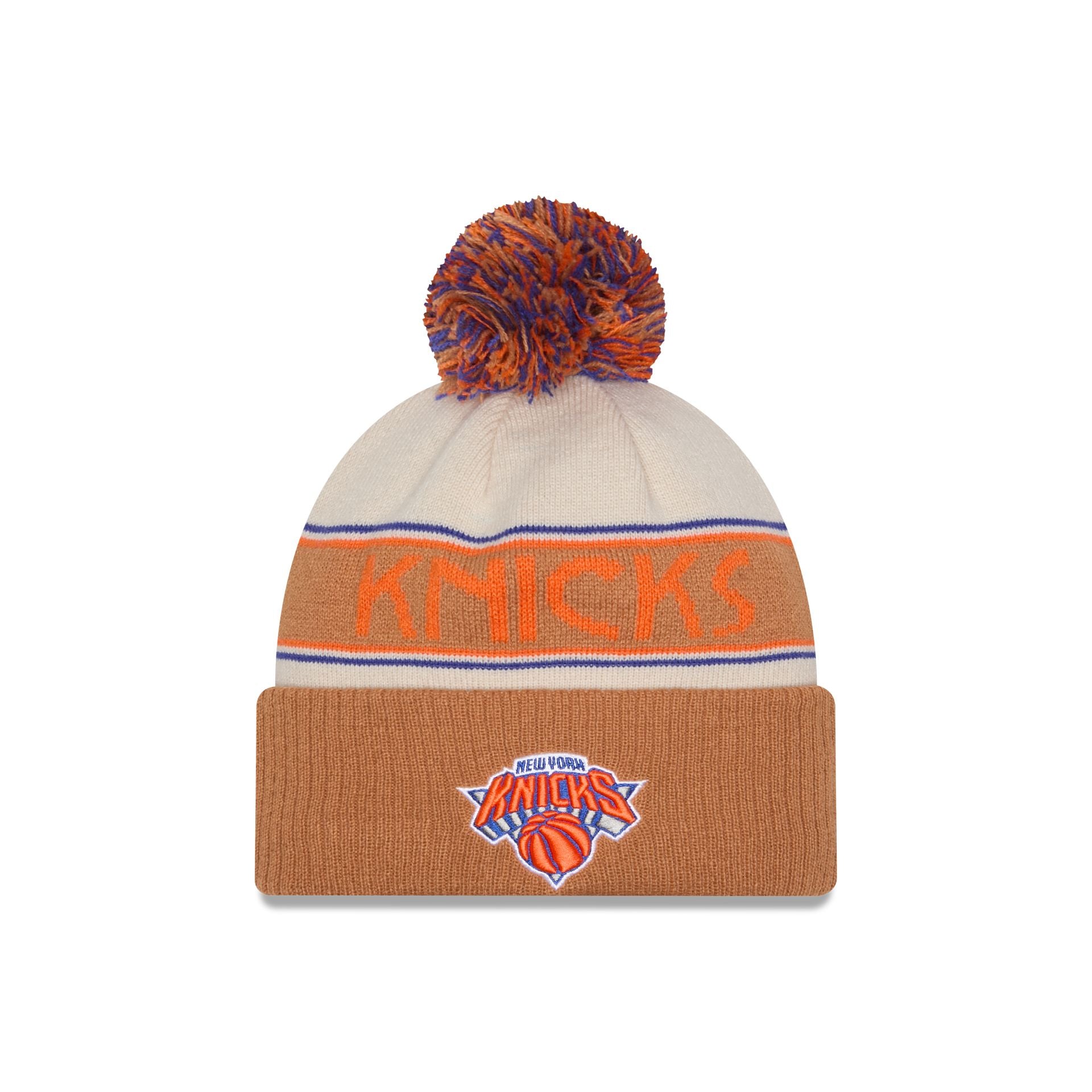 New era nba ny knicks knit hat New York Knicks Short Skull Cuff Knit Beanie Hat – New Era Cap main image 4