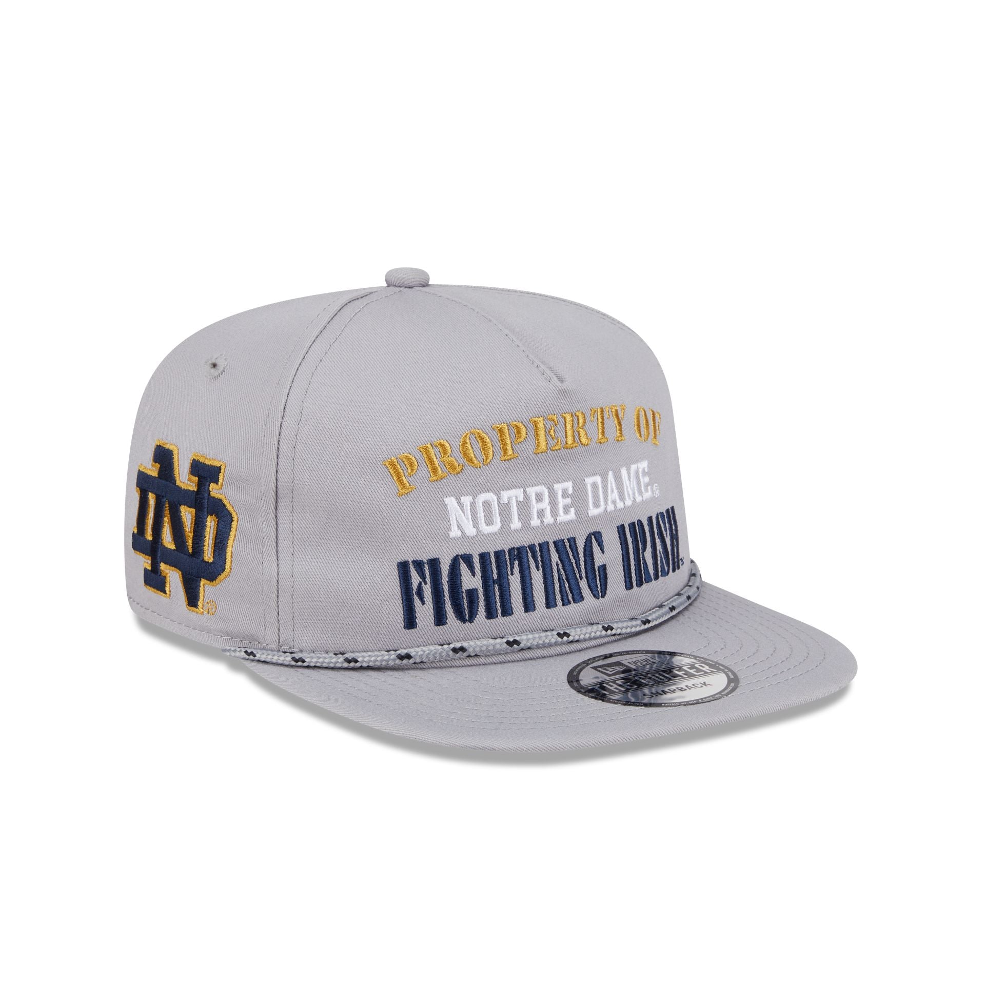 Notre Dame Fighting Irish Vintage Gray Rope Golfer Hat – New Era Cap
