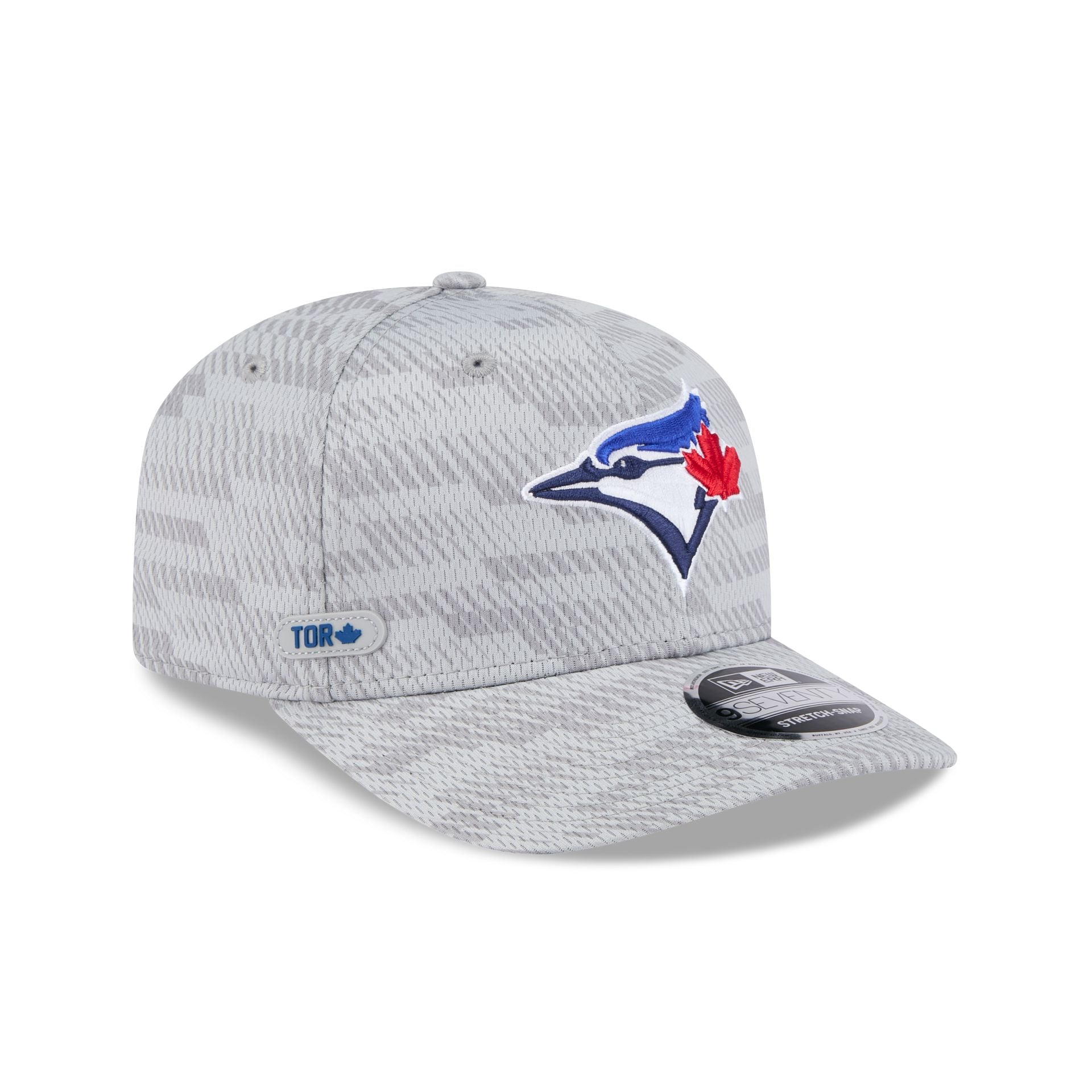 新品 ブルージェイズ ニューエラ9SEVENTY キャップ2025ポストシーズン Toronto Blue Jays 2025 Clubhouse Gray 9SEVENTY Stretch-Snap Hat