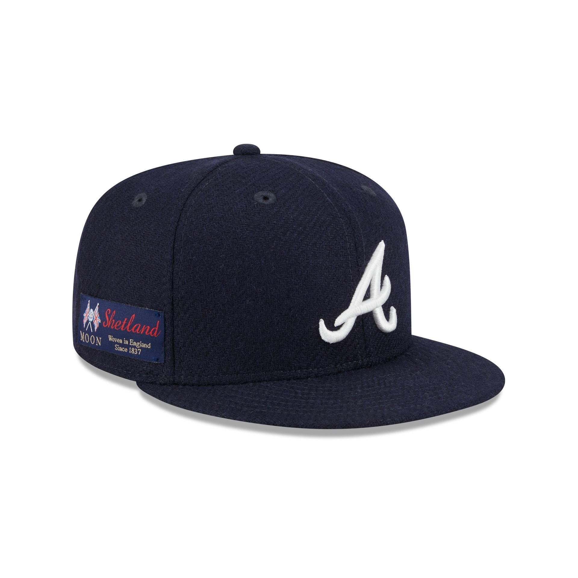 Atlanta Braves キャップ ネイビー New Era Atlanta Braves Canvas Felt Logo Navy Retro Crown Unisex