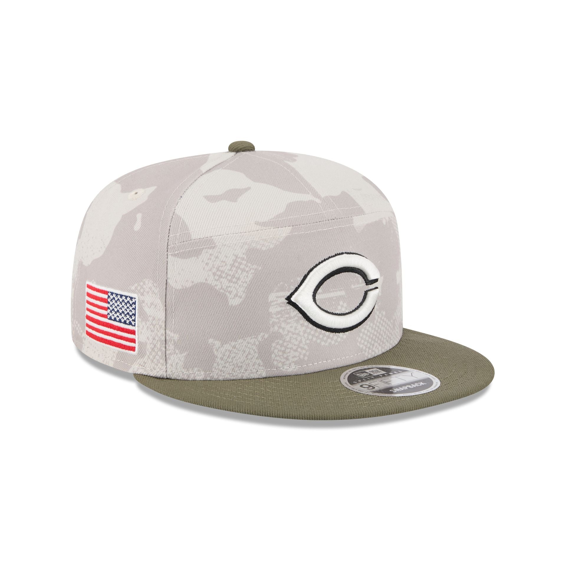 Cincinnati Reds Armed Forces Day 2025 Split Panel 9FIFTY Snapback