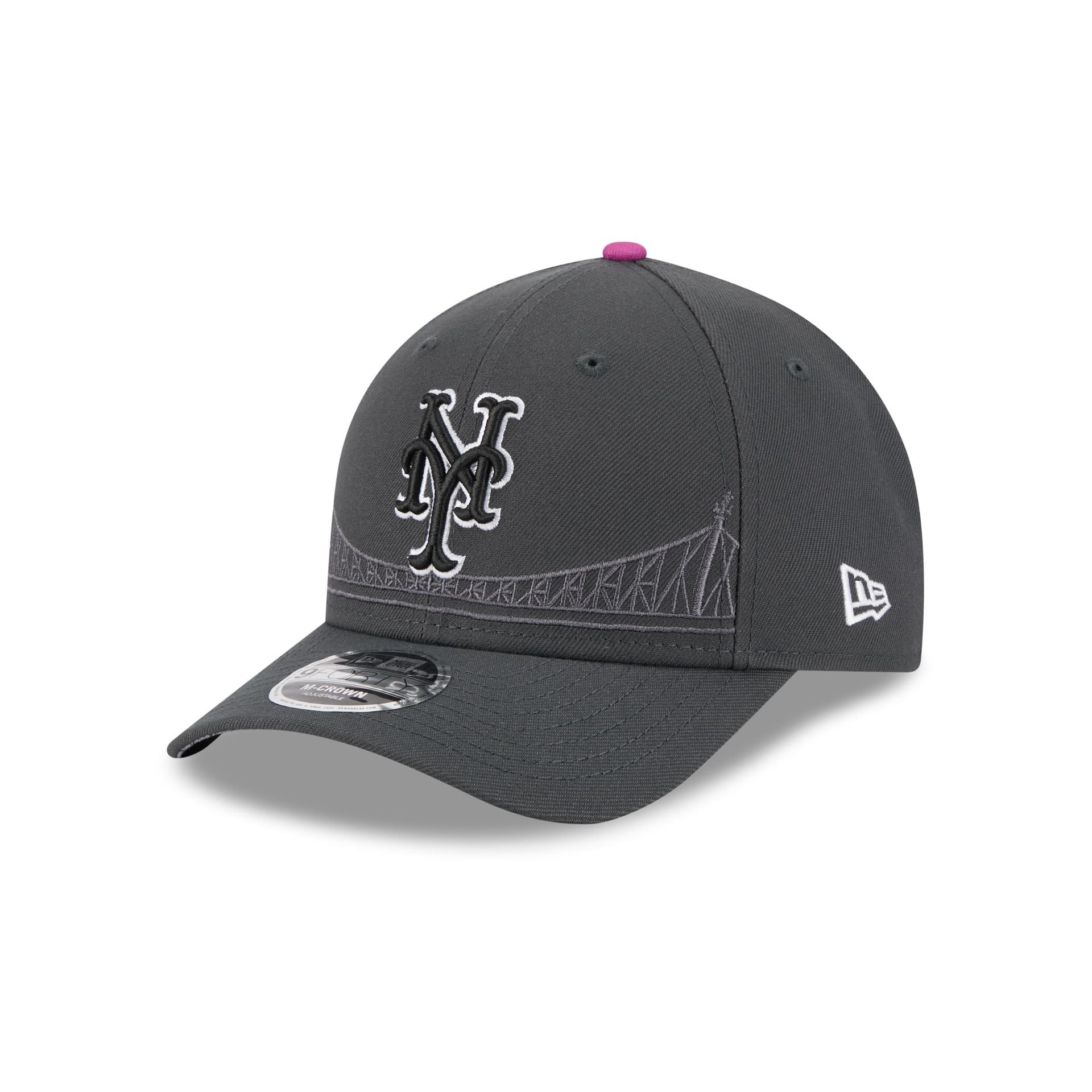 Men's New York Mets New Era Beige Cotton Weave M-Crown A-Frame 9FORTY Men's New York Mets New Era Beige Cotton Weave M-Crown A-Frame 9FORTY