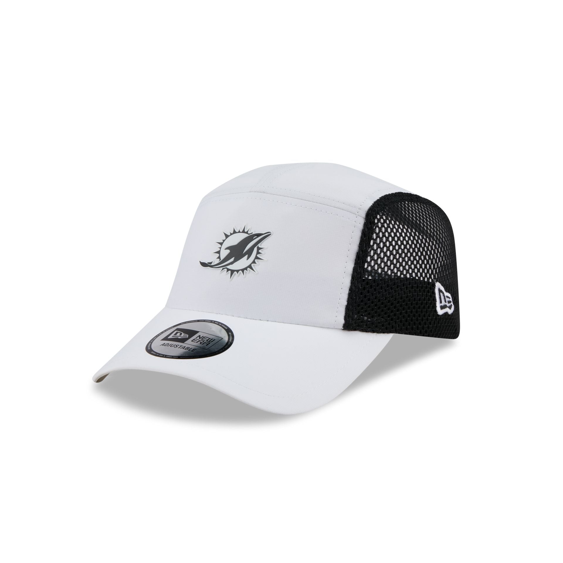New Era Dolphins Baseball Cap Miami Dolphins White Poly Runner Adjustable  Hat – New Era Cap