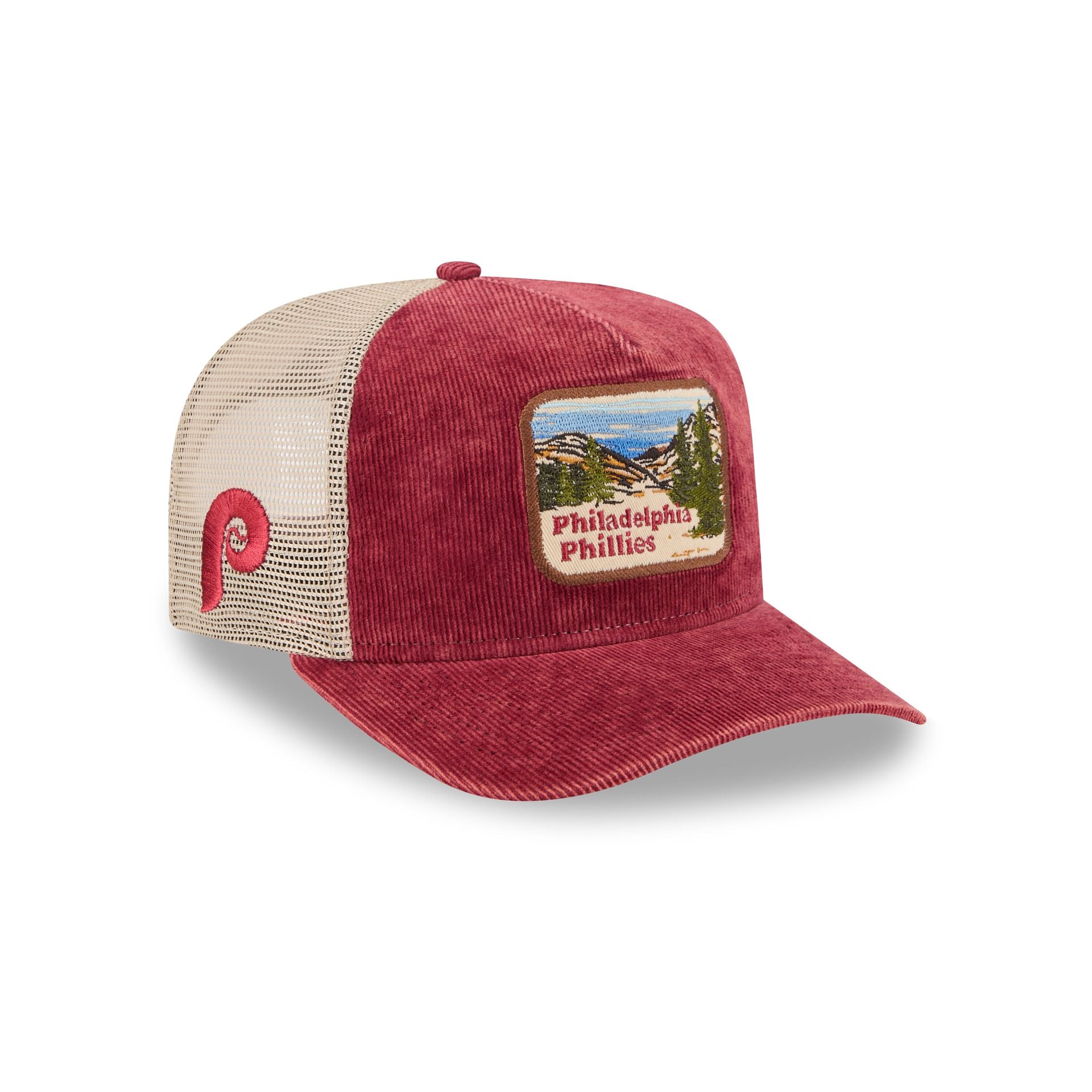 Anthropologie Mitchell & Ness PHILLIES MLB Landscape Trucker Hat, NWT Philadelphia Phillies Vintage Landscape 9FIFTY A-Frame  main image 3