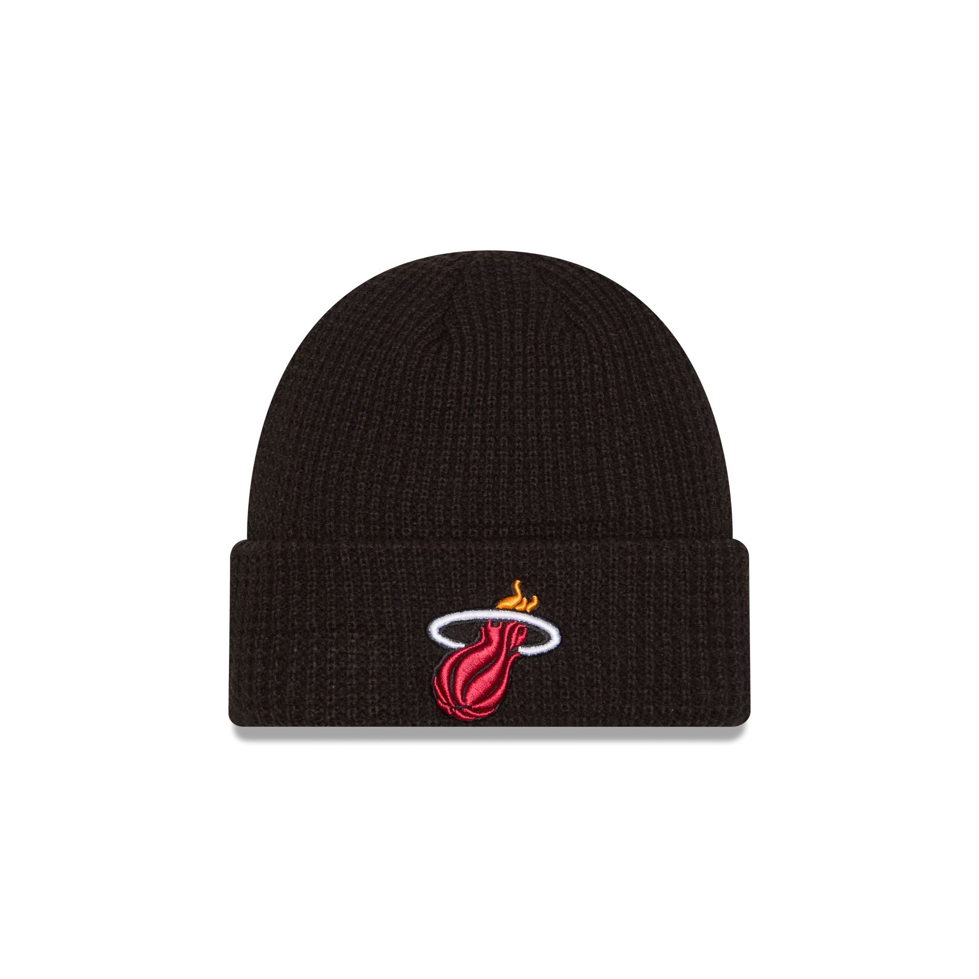 Miami Heat Waffle Stitch Knit Beanie Hat – New Era Cap display picture 1