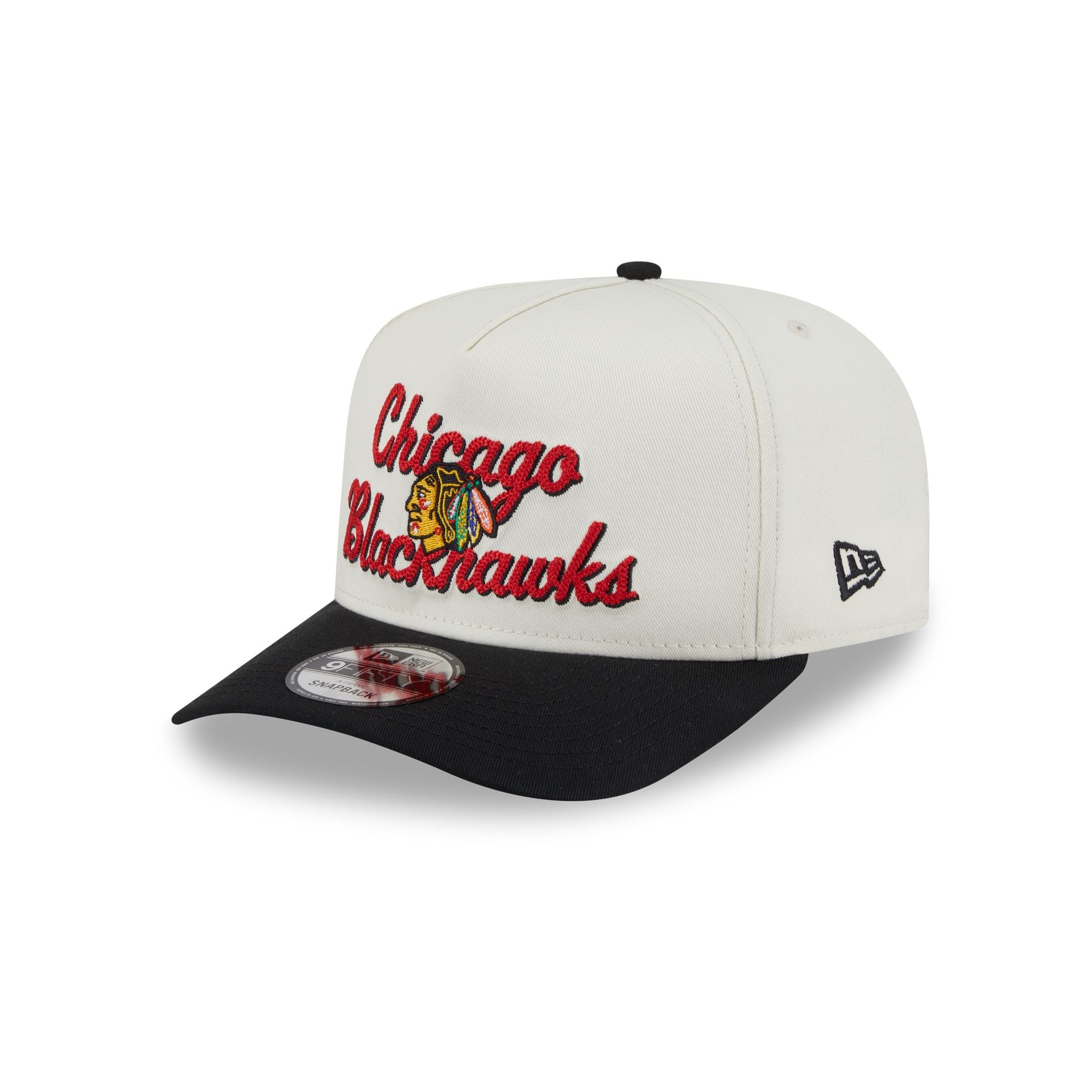 Chicago Blackhawks Chainstitch 9FIFTY A-Frame Snapback Hat – New