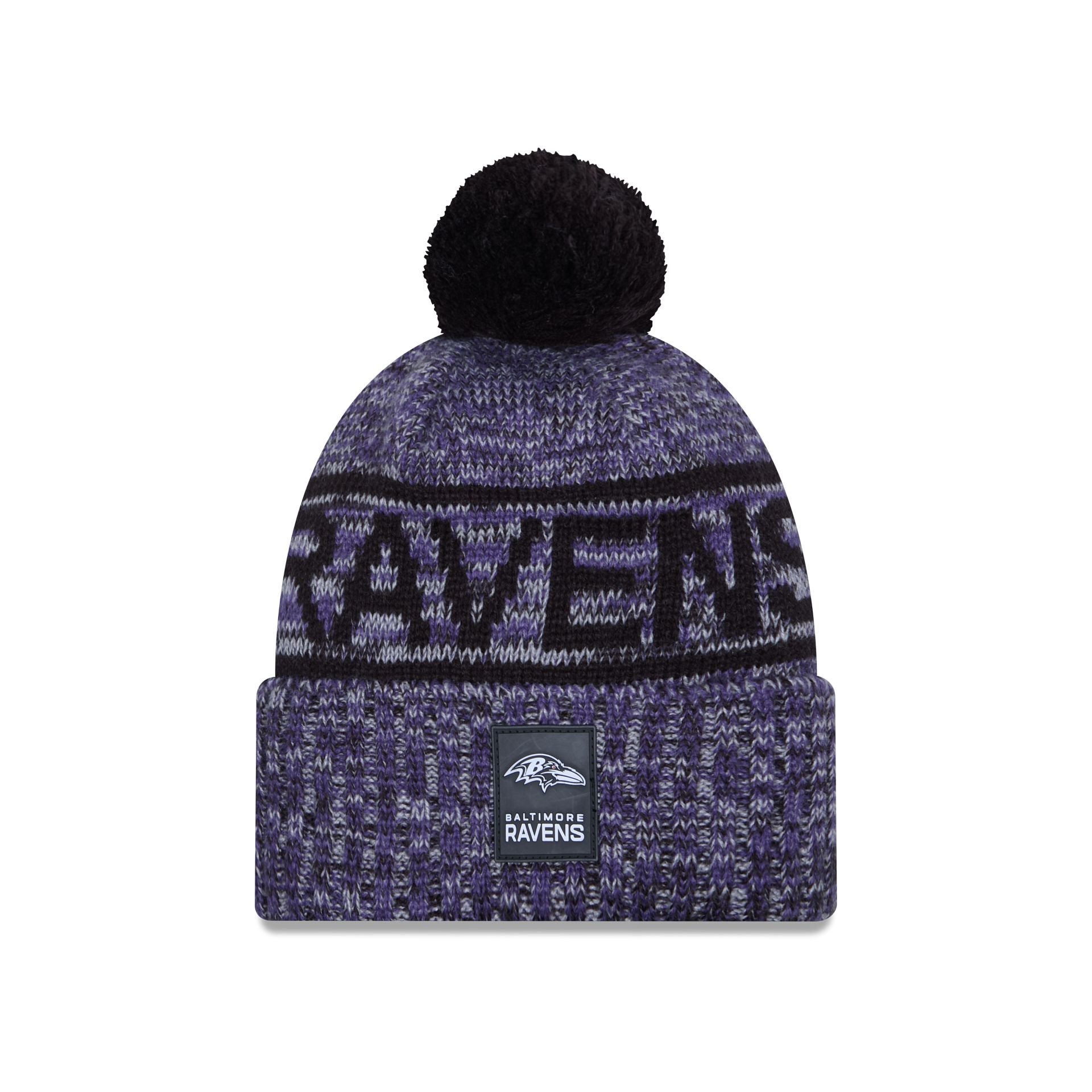 Baltimore Ravens 2025 Sideline Cold Weather Pom Knit Hat – New Era Cap