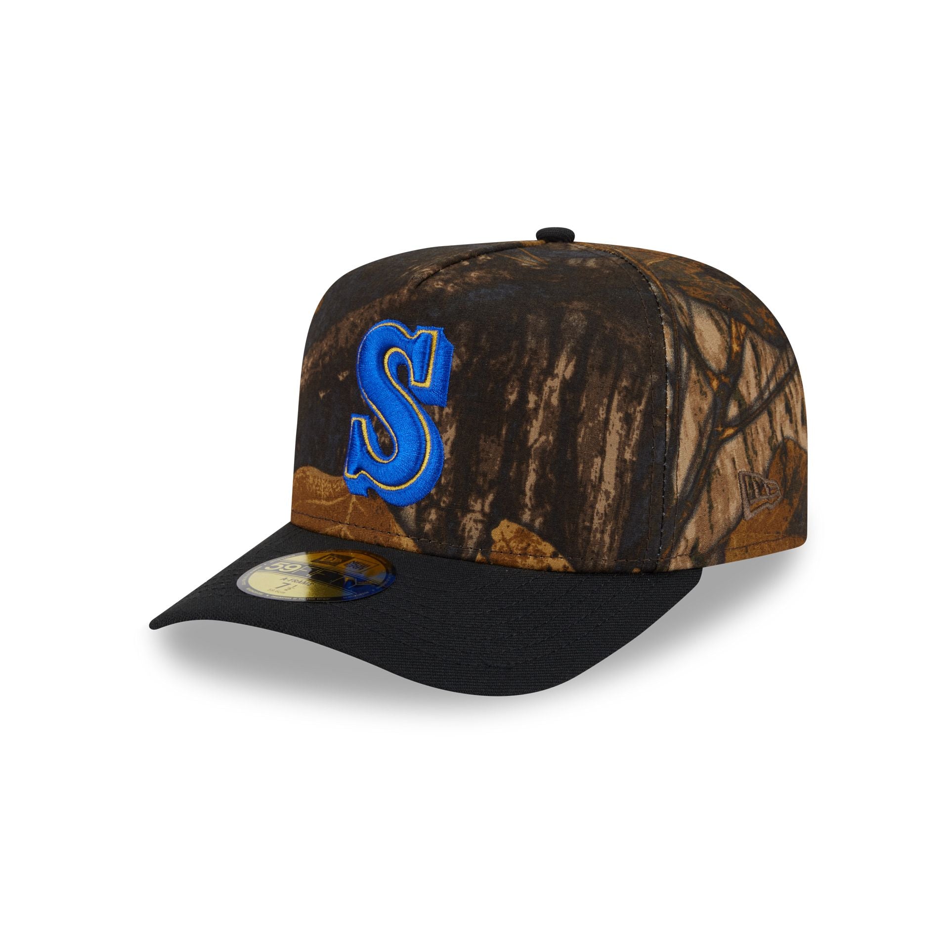Seattle Mariners New Era Dark Camo Cap with Gold Accents New Era Ripstop Camo Seattle Mariners Fitted Hat – Oneness  main image 2