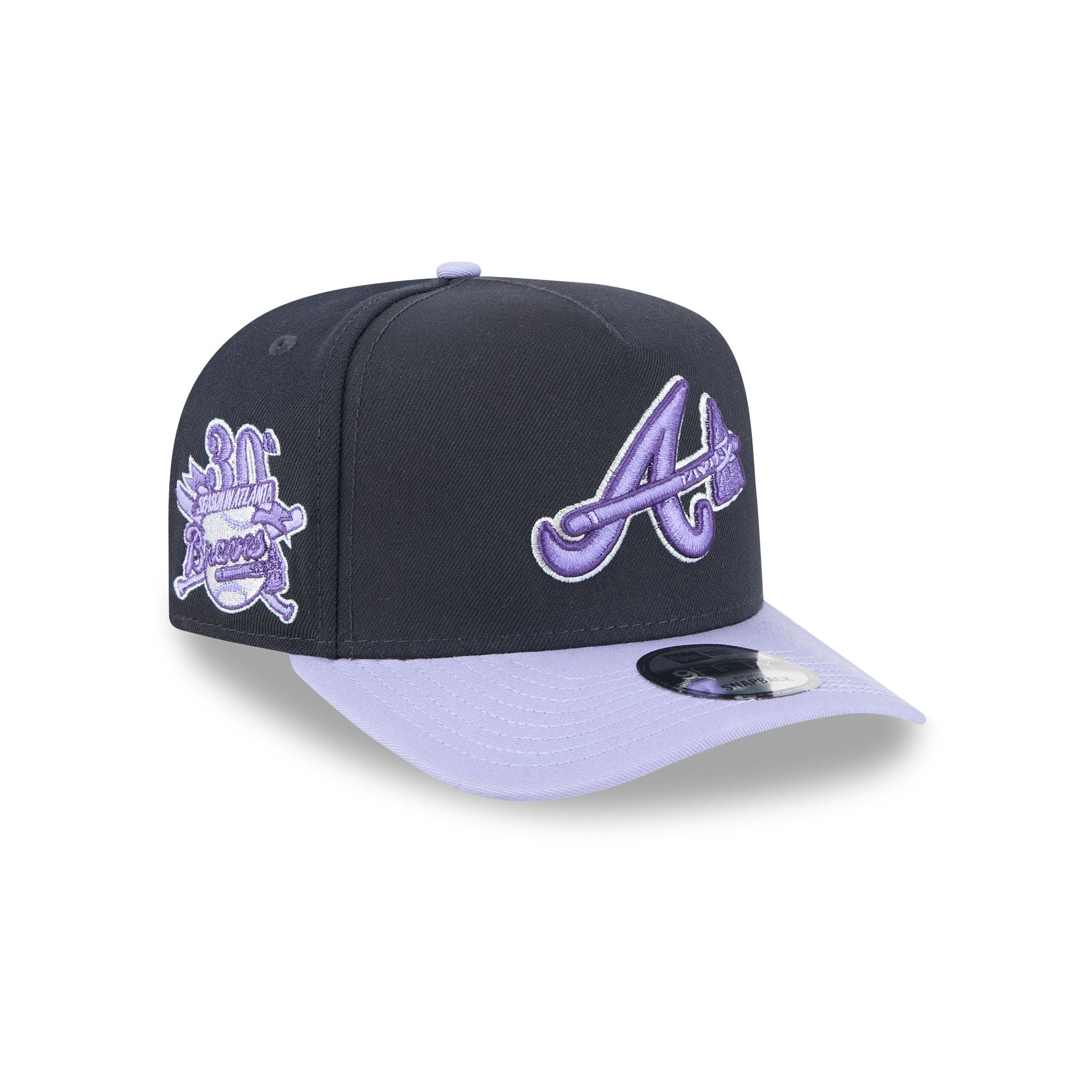 Atlanta Braves Navy Lavender 9FIFTY A-Frame Snapback Hat – New Era Cap