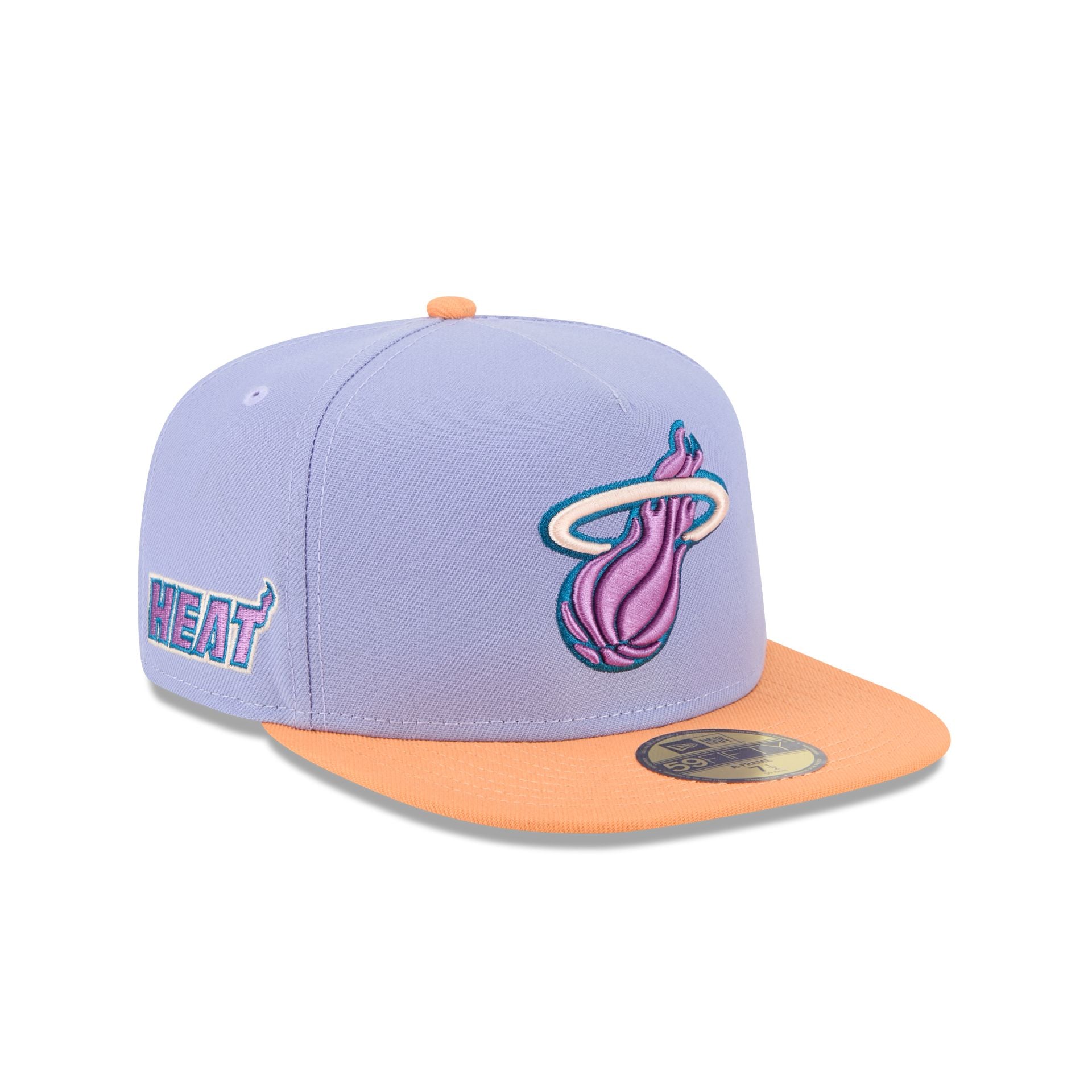 Miami Heat Lavender 59FIFTY A-Frame Fitted Hat - Main Image