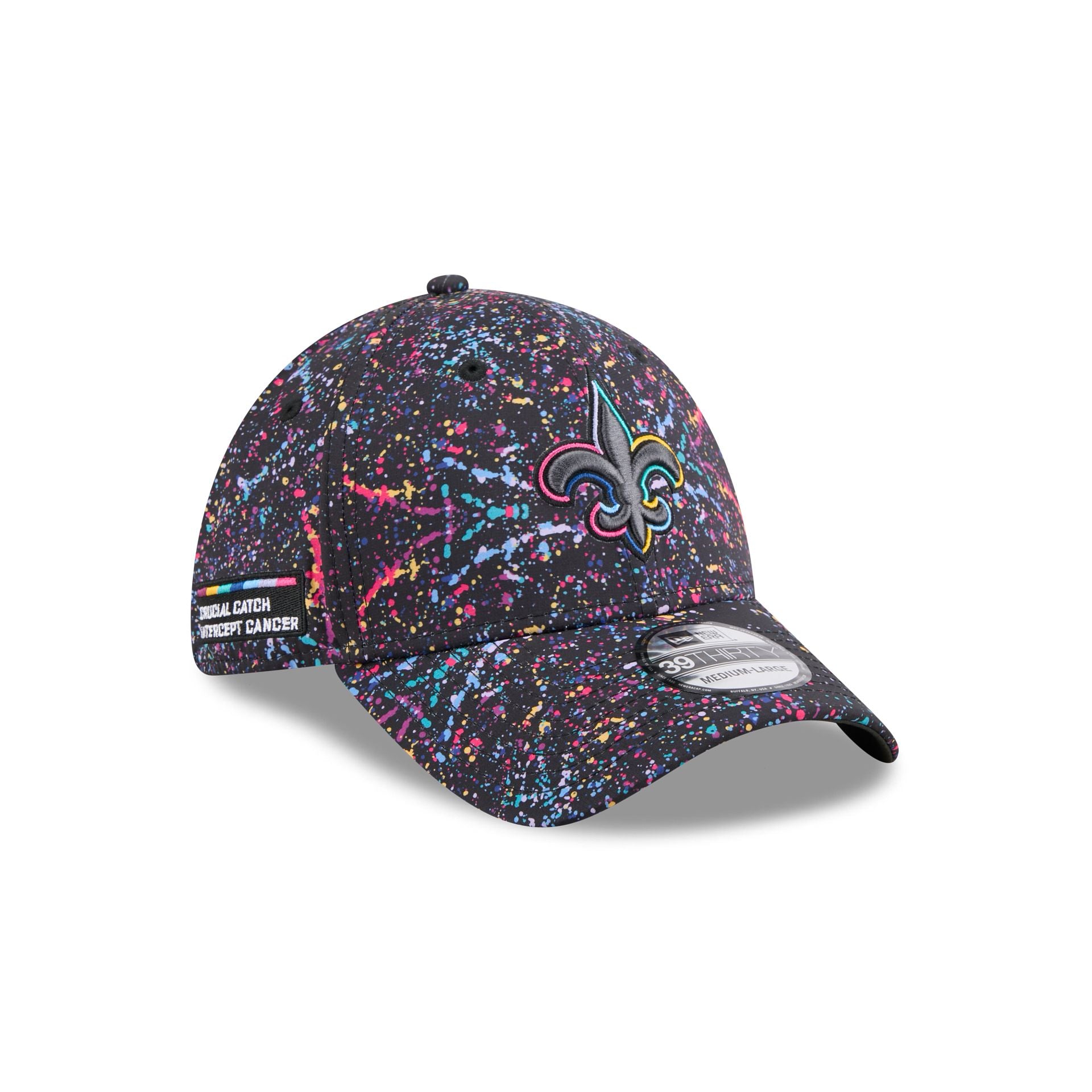 New Orleans Saints 2025 Crucial Catch 39THIRTY Stretch Fit Hat