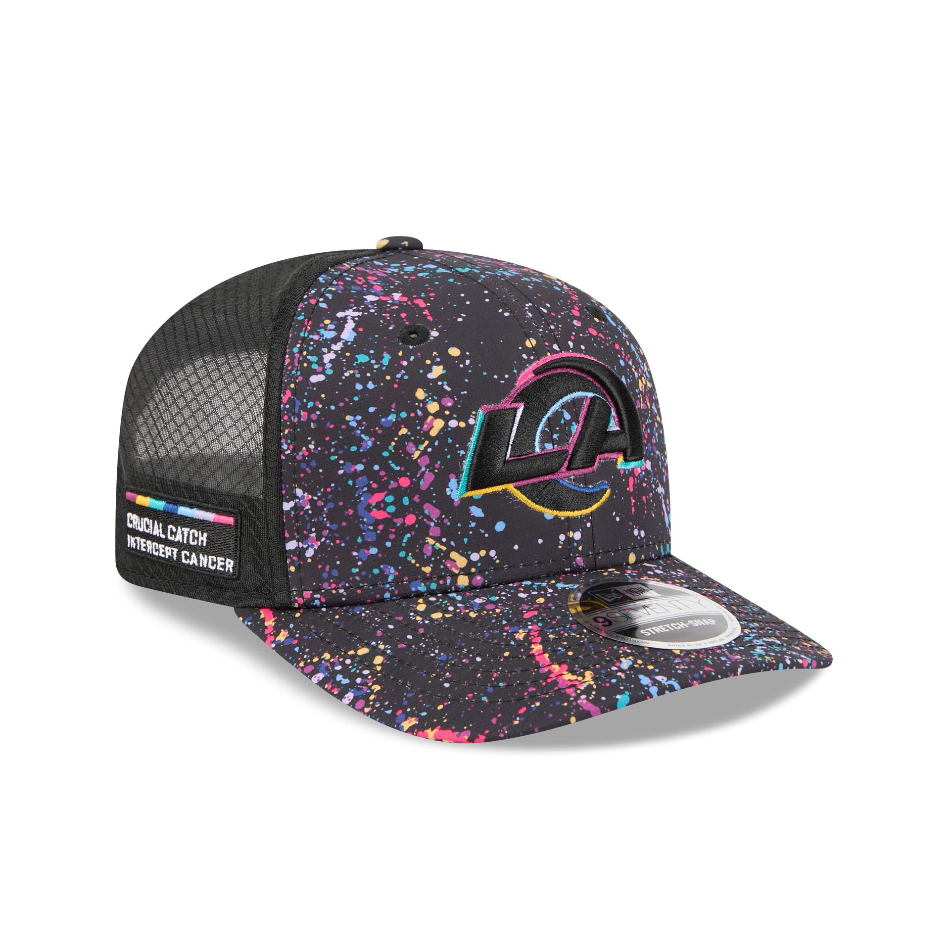 Los Angeles Rams 2025 Crucial Catch 9SEVENTY Trucker Hat – New Era Cap