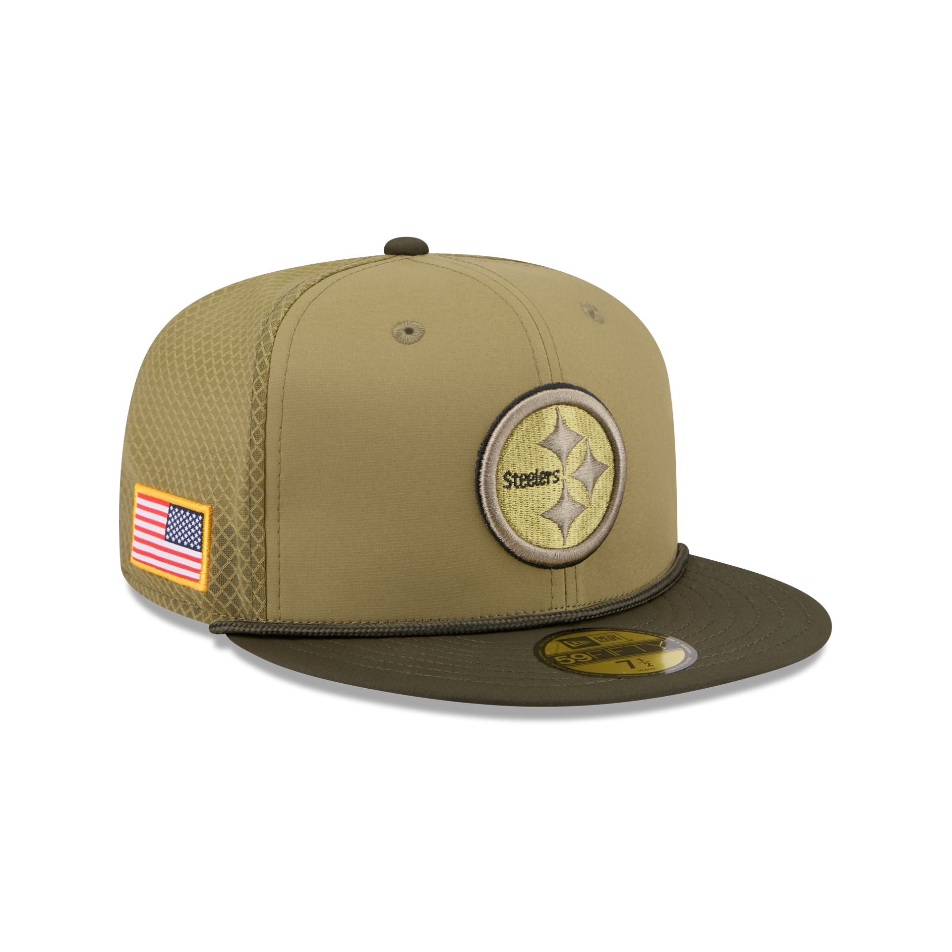 Pittsburgh Steelers Salute To Service Hat 2024 By New Era - Digital Camo 39THIRTY Cap - View #11