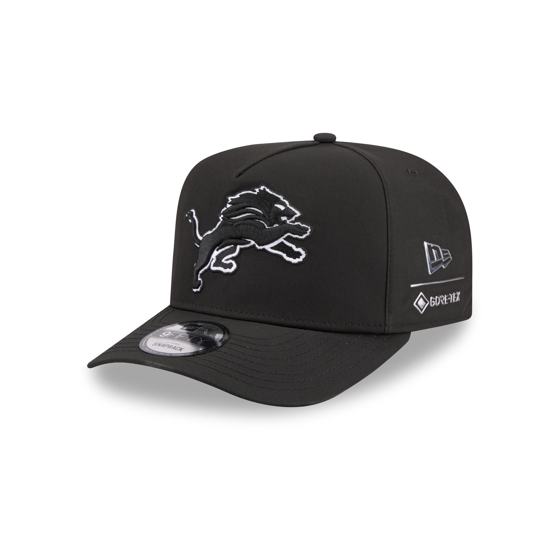 Detroit Lions GORE-TEX Black 9FIFTY A-Frame Snapback Hat – New Era Cap