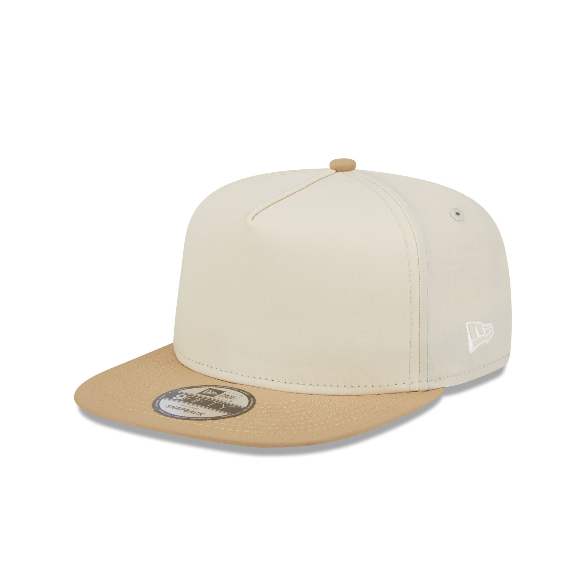 New Era Cap Cotton Nylon Tan Visor 9FIFTY A-Frame Snapback Hat