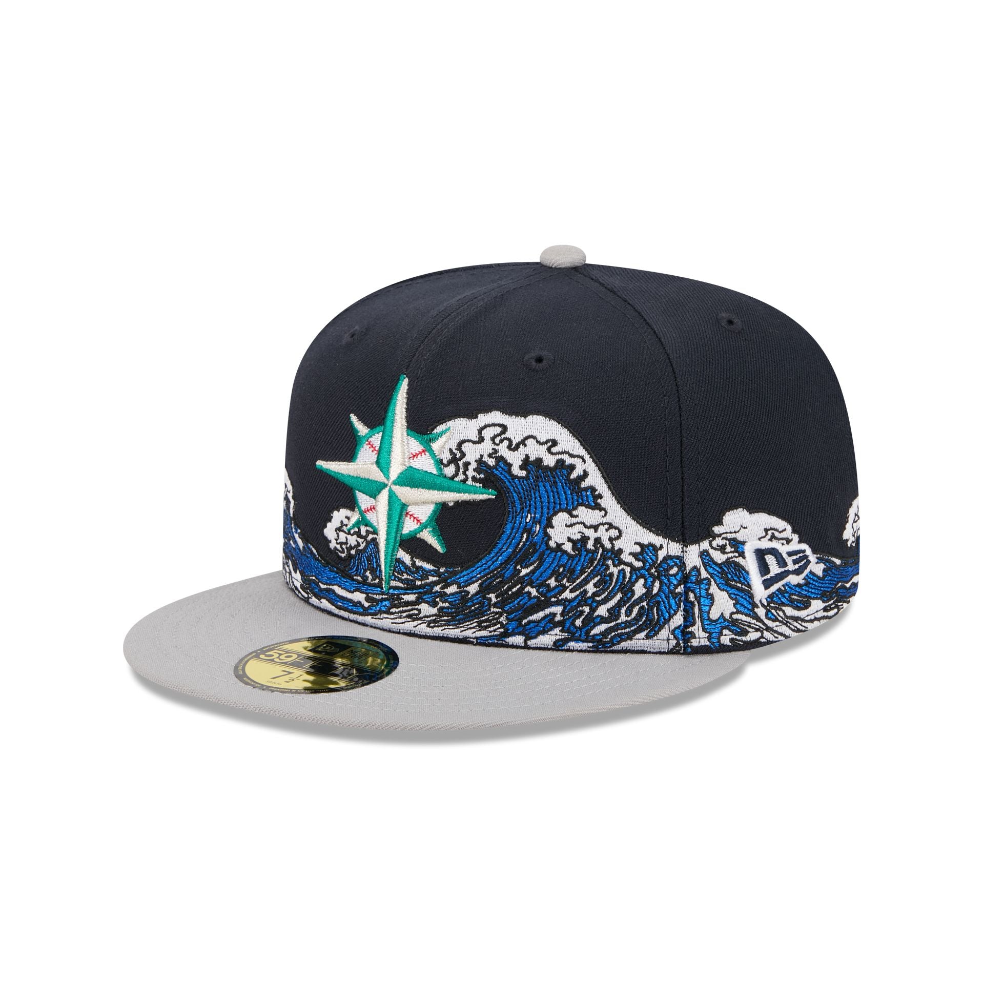ISO Seattle Mariners Tie Dye Hat Seattle Mariners MLB Liquid Titanium New Era 59FIFTY  main image 4