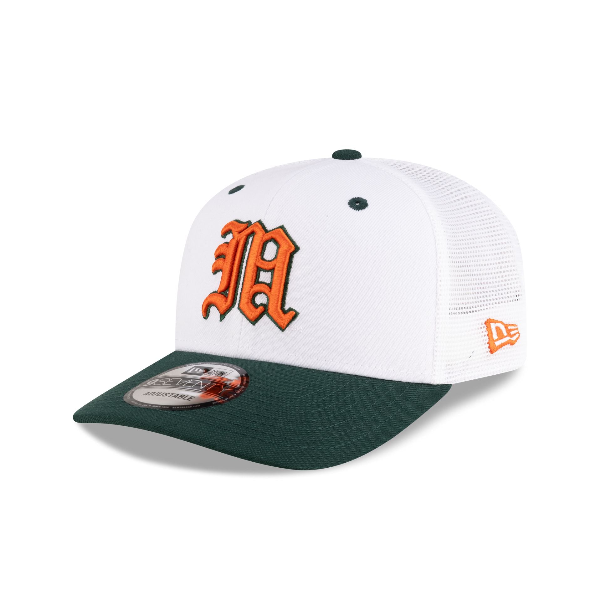 New Era x adidas Miami Hurricanes White 9SEVENTY Trucker Hat – New