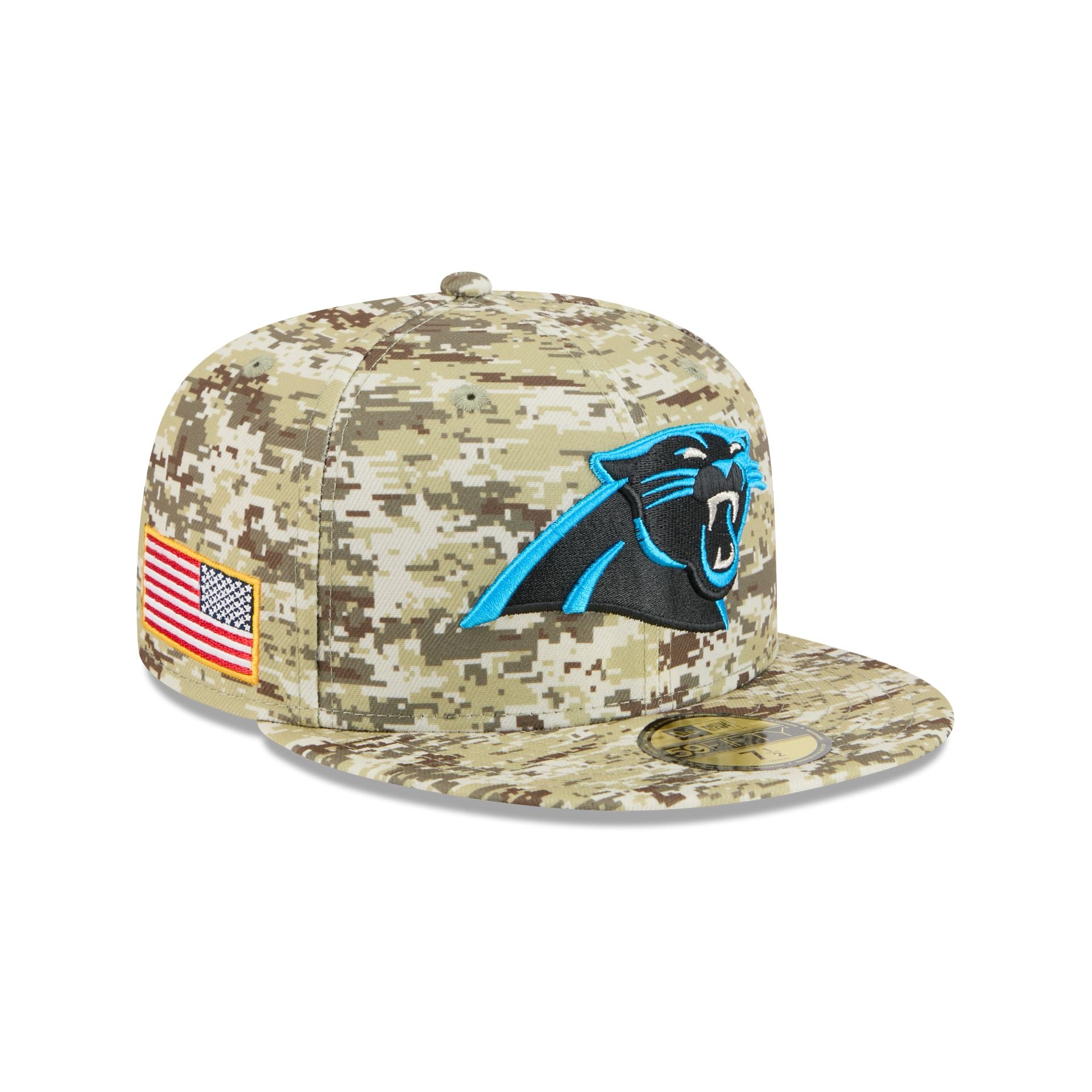 carolina gear Carolina Panthers 2025 Salute to Service Fan Gear 59FIFTY Fitted Hat, Green