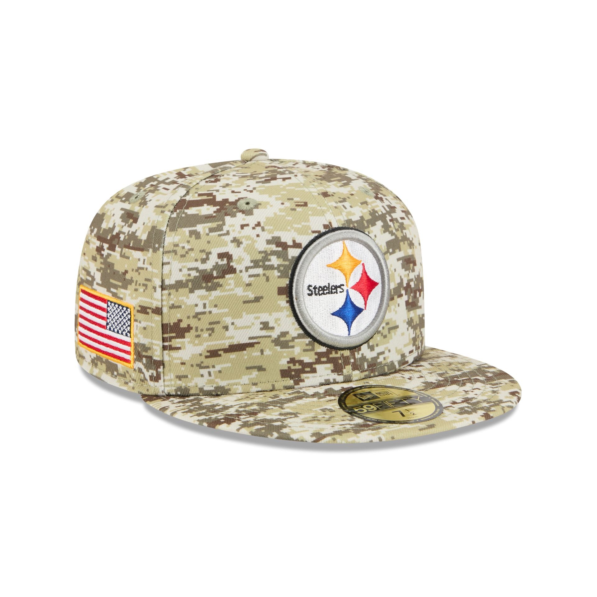 Pittsburgh Steelers 2025 Salute to Service Fan Gear 59FIFTY Fitted Hat ...