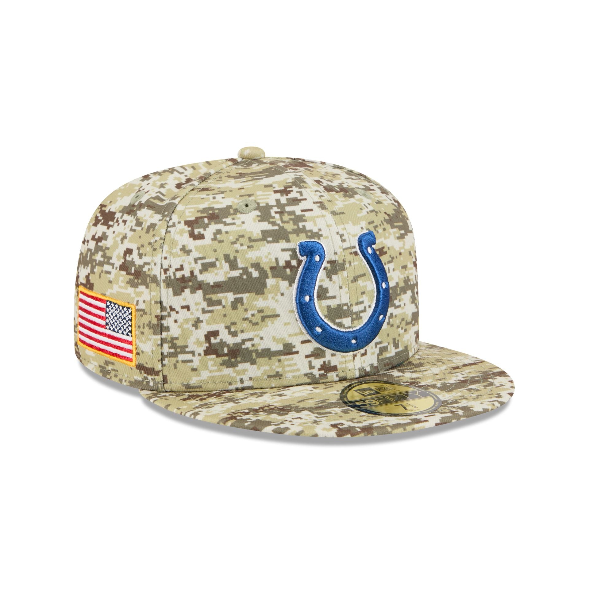 Indianapolis Colts 2025 Salute to Service Fan Gear 59FIFTY Fitted Hat, Green