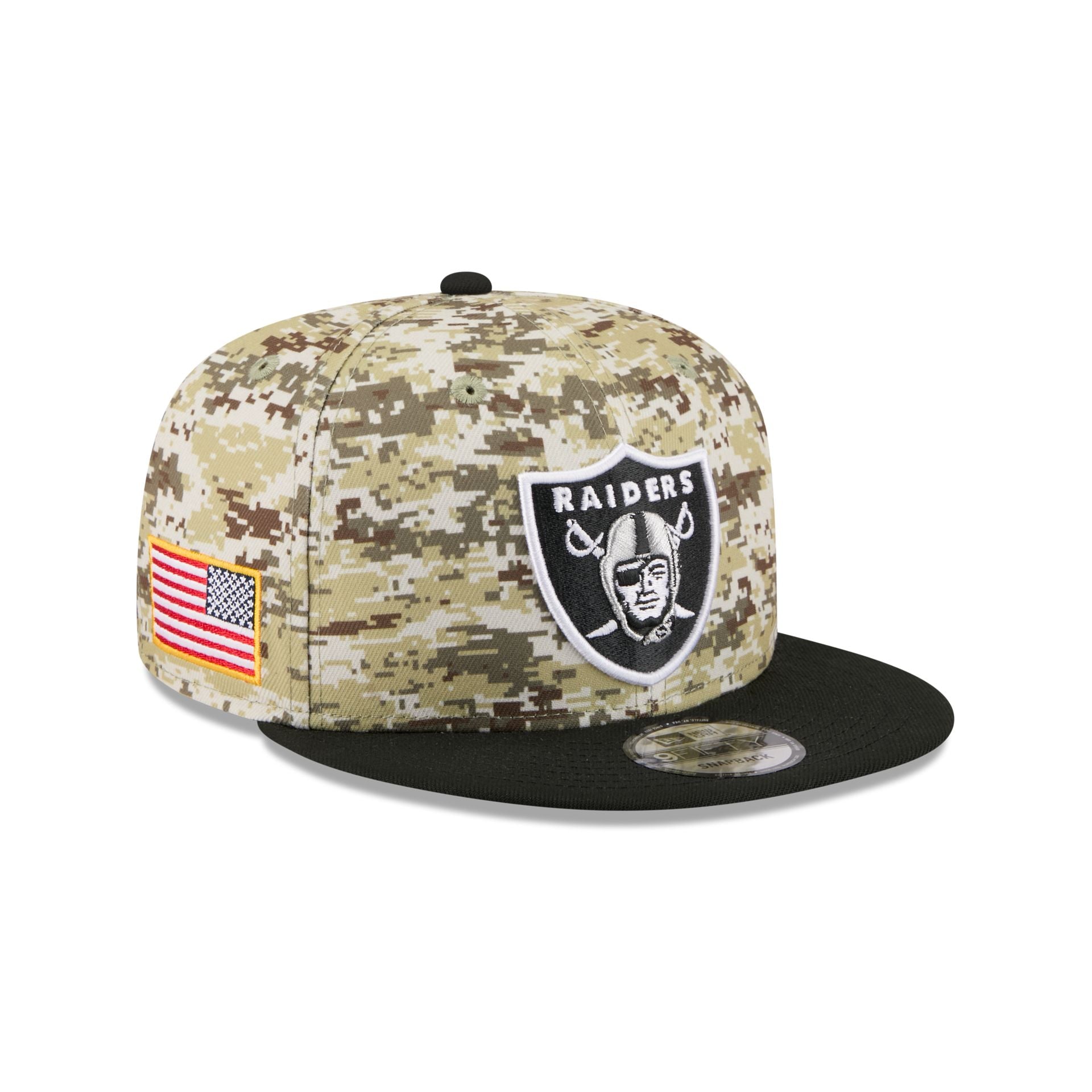 New Era 9TWENTY Las Vegas Raiders NFL Baseball Cap Womens Salute to Service Hat Raiders New Era 2019 Salute to Service Adjustable 920 Green  main image 4
