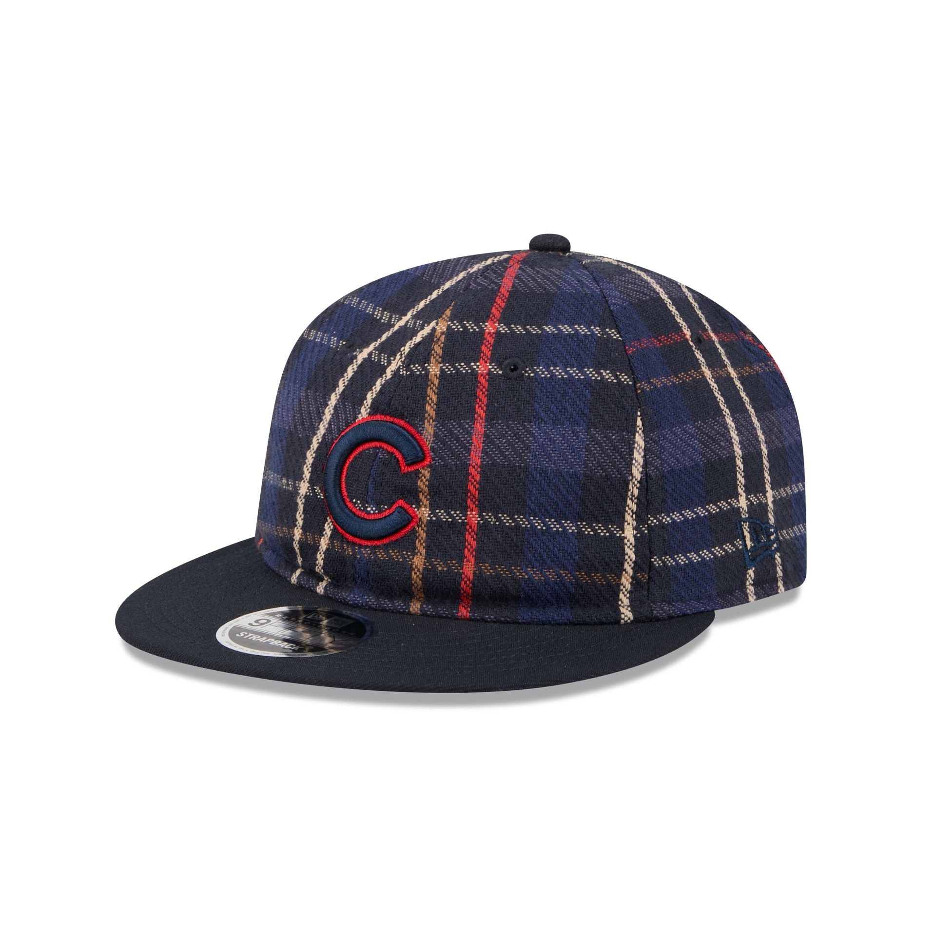 Chicago Cubs Grunge Plaid Retro Crown 9FIFTY Adjustable Hat – New
