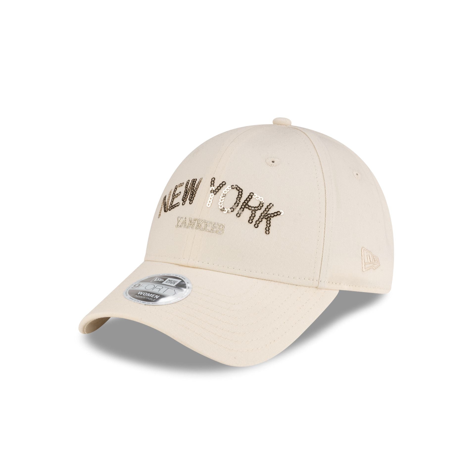 New York Yankees Sequin Wordmark Women's 9FORTY Adjustable Hat