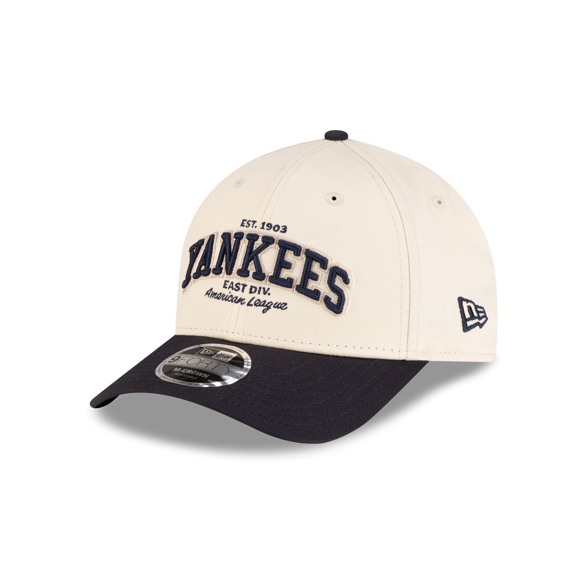 New York Yankees Wordmark Light Cream 9FORTY M-Crown Adjustable