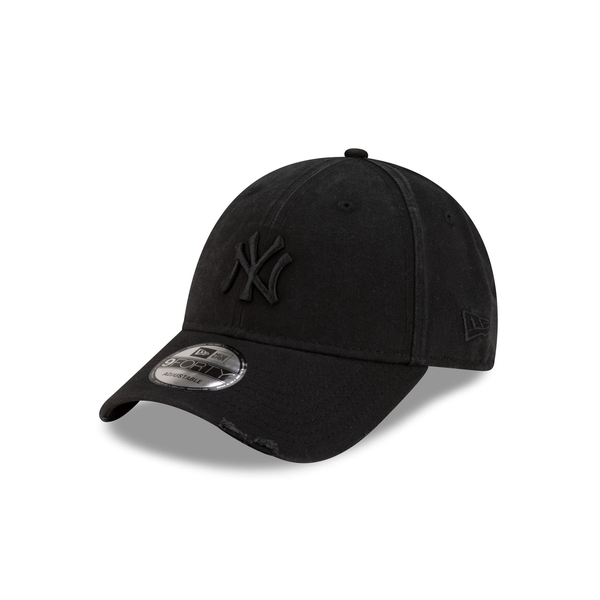 New York Yankees Distressed Black 9FORTY Adjustable Hat – New Era Cap