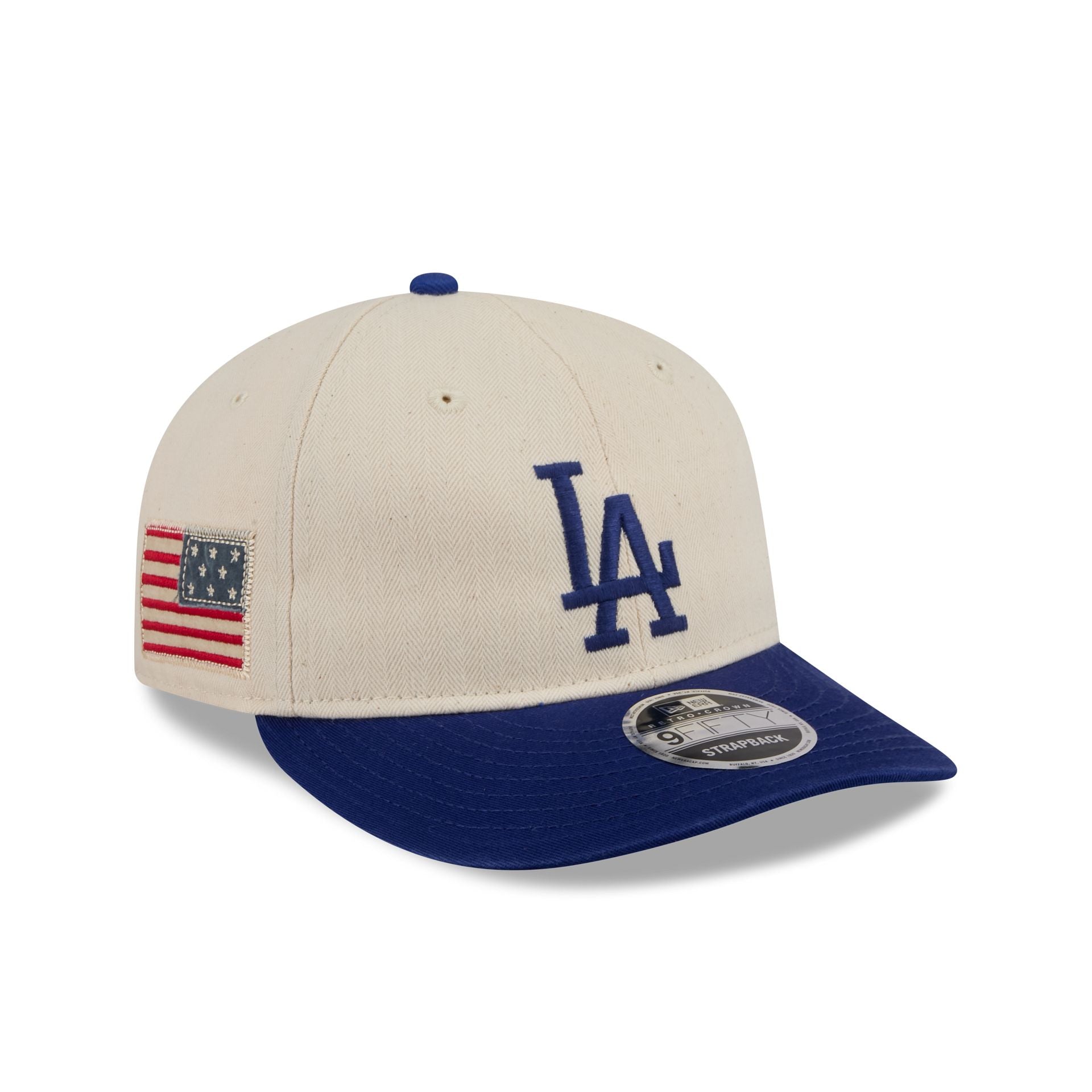 Los Angeles Dodgers Three Looms Americana Herringbone Retro Crown