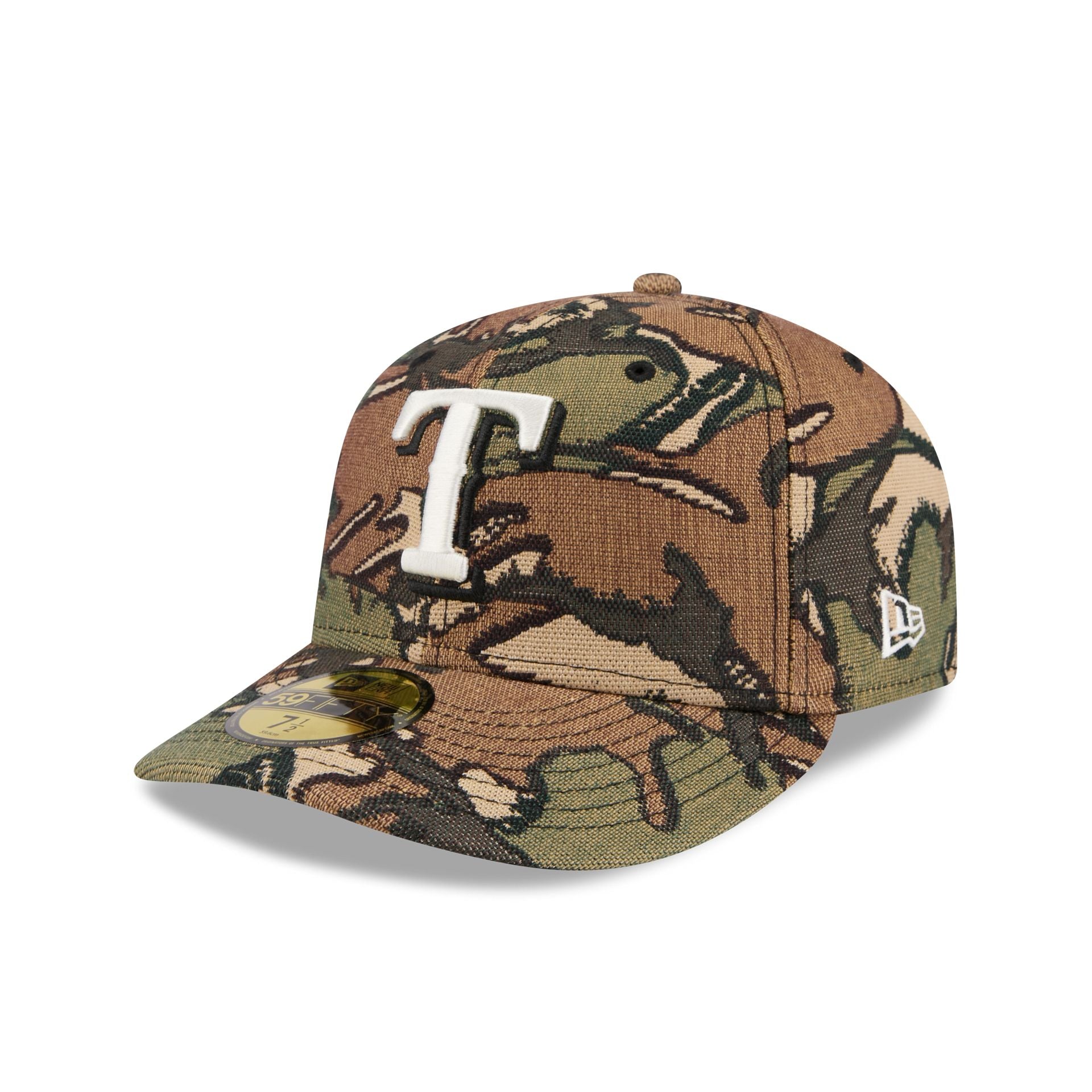 Texas Rangers Three Looms Jacquard Camo 59FIFTY Fitted Hat – New
