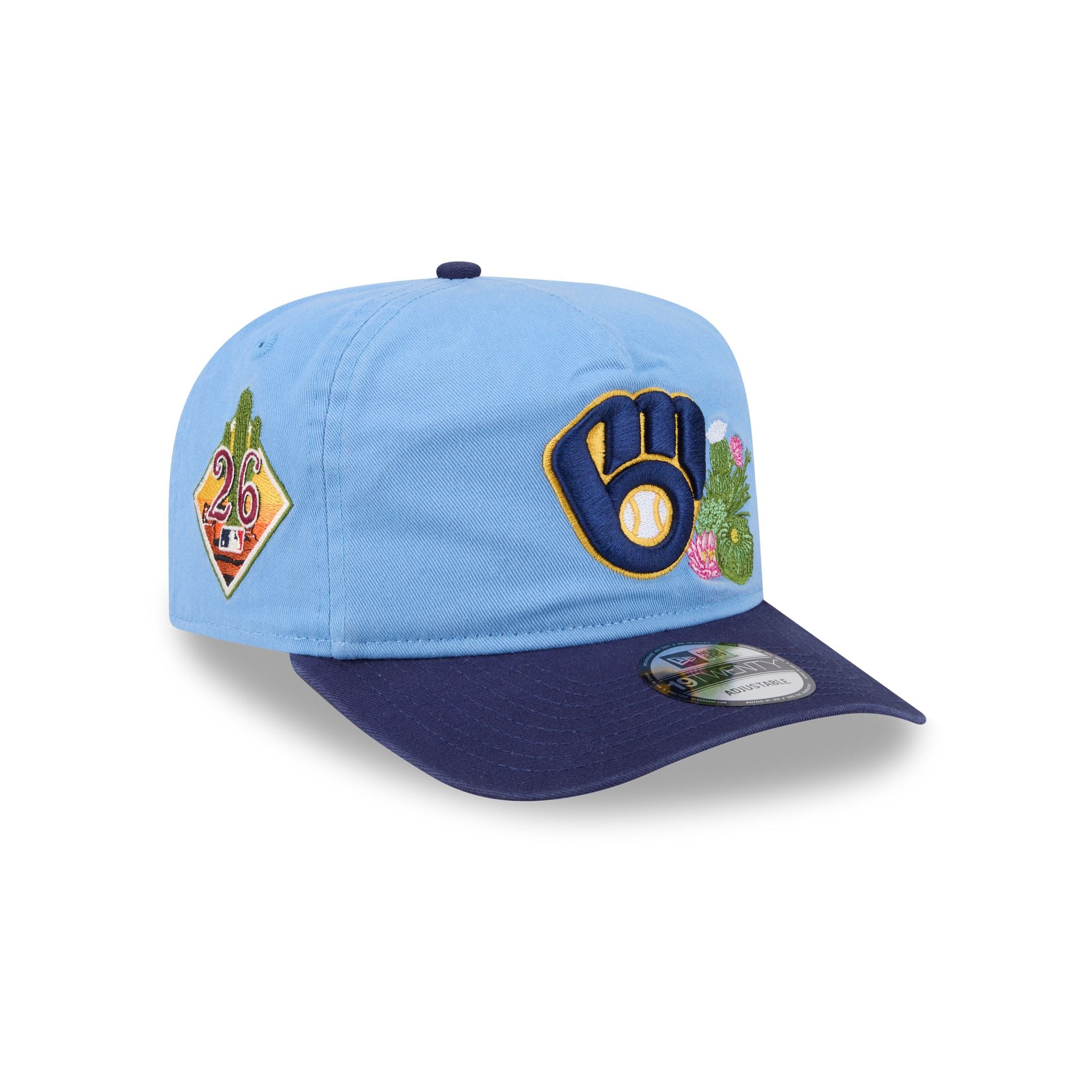 New Era Brewers A Frame Adjustable Cap - Men's