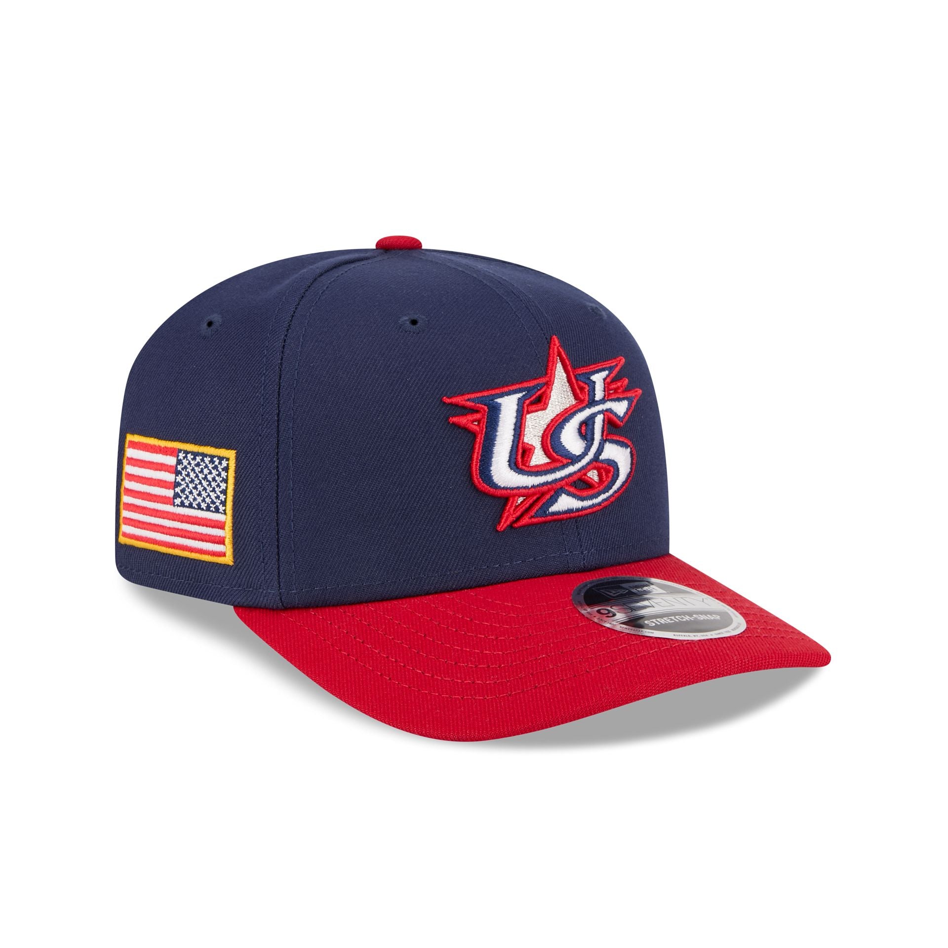 2026 World Baseball Classic USA 9SEVENTY Stretch-Snap Hat – New
