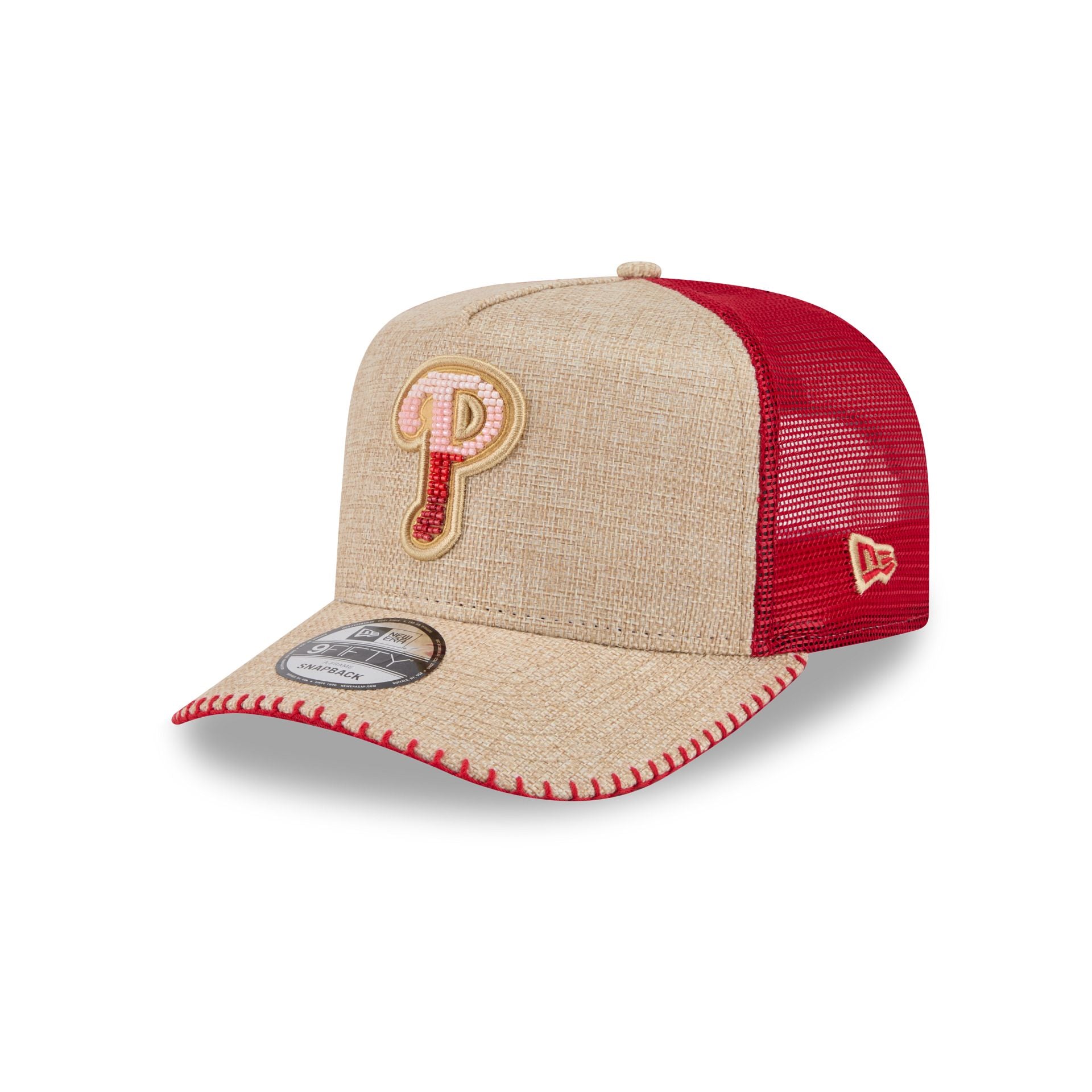 Philadelphia Phillies Beaded Canvas 9FIFTY A-Frame Trucker  display picture 2