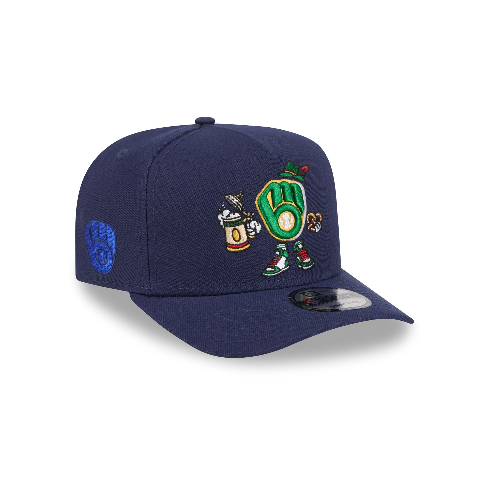 SHIMANO 9FIFTY SNAPBACK ネイビー Milwaukee Brewers Cartoon 9FIFTY A-Frame Snapback Hat – New Era Cap