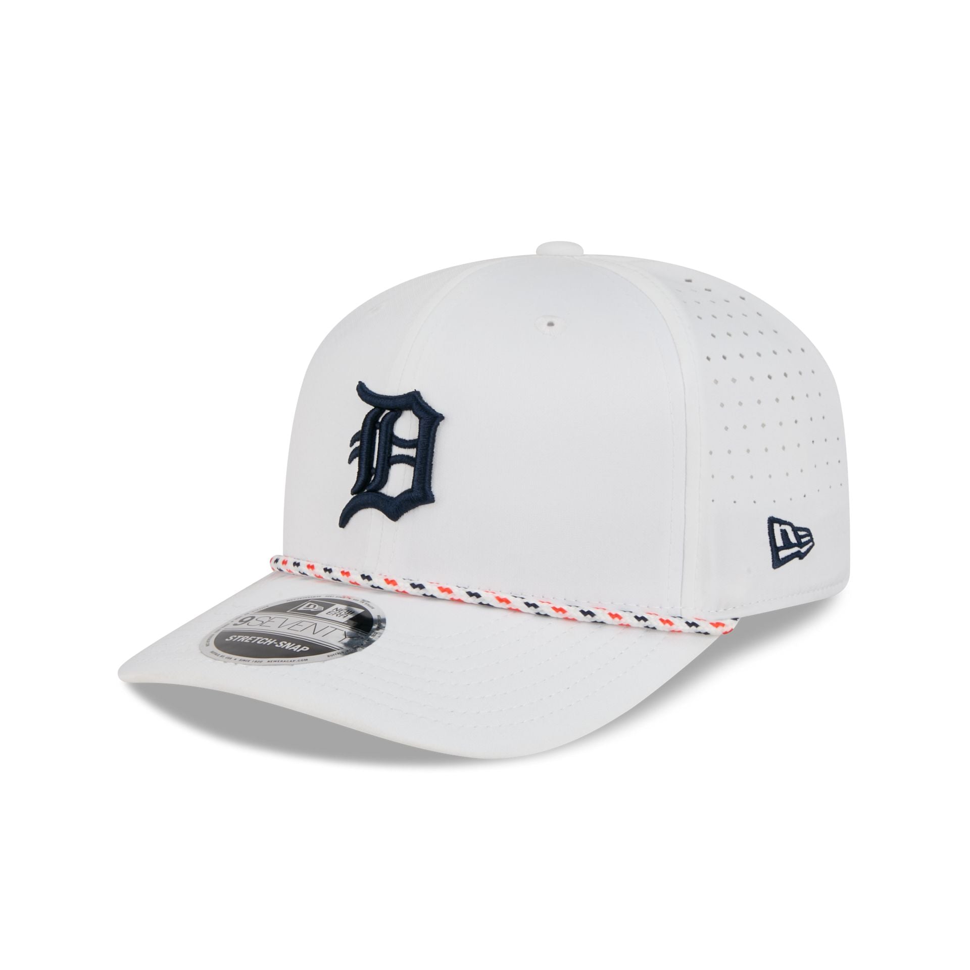 TIGERS キャップ ホワイト Detroit Tigers Optic White Performance Rope 9SEVENTY Stretch-Snap