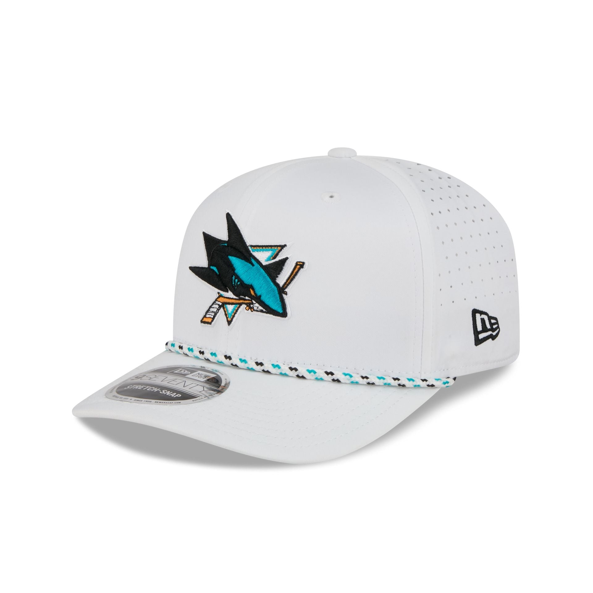 San Jose Sharks Optic White Performance Rope 9SEVENTY Stretch-Snap