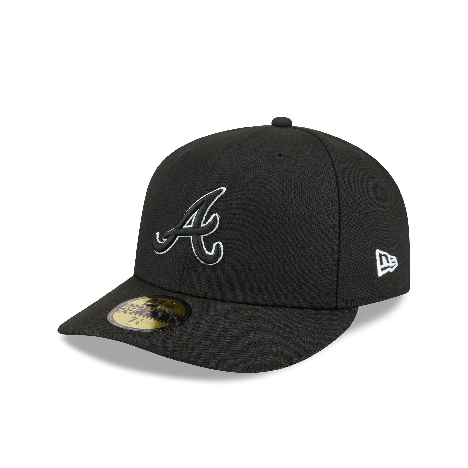 Atlanta Braves Black Pre-Curve 59FIFTY Fitted Hat – New Era Cap