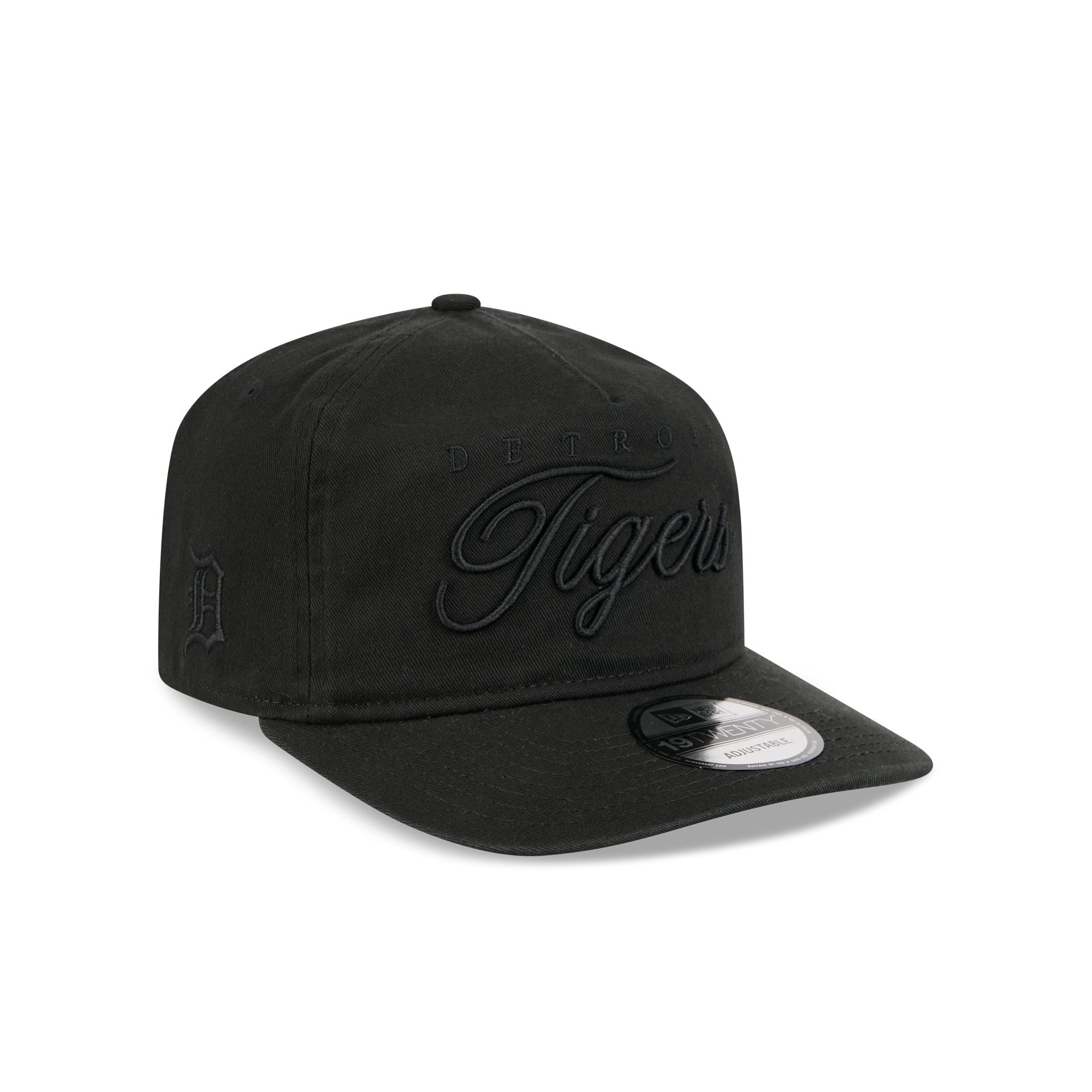 Detroit Tigers All Black Scripted 19TWENTY Adjustable Hat – New