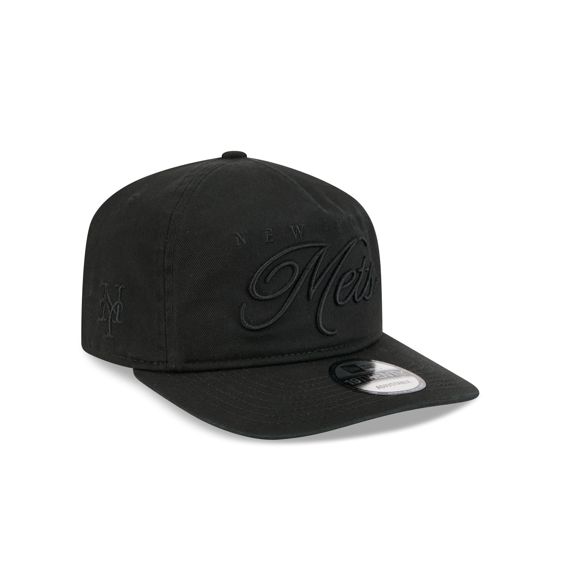 New York Mets All Black Scripted 19TWENTY Adjustable Hat – New Era Cap