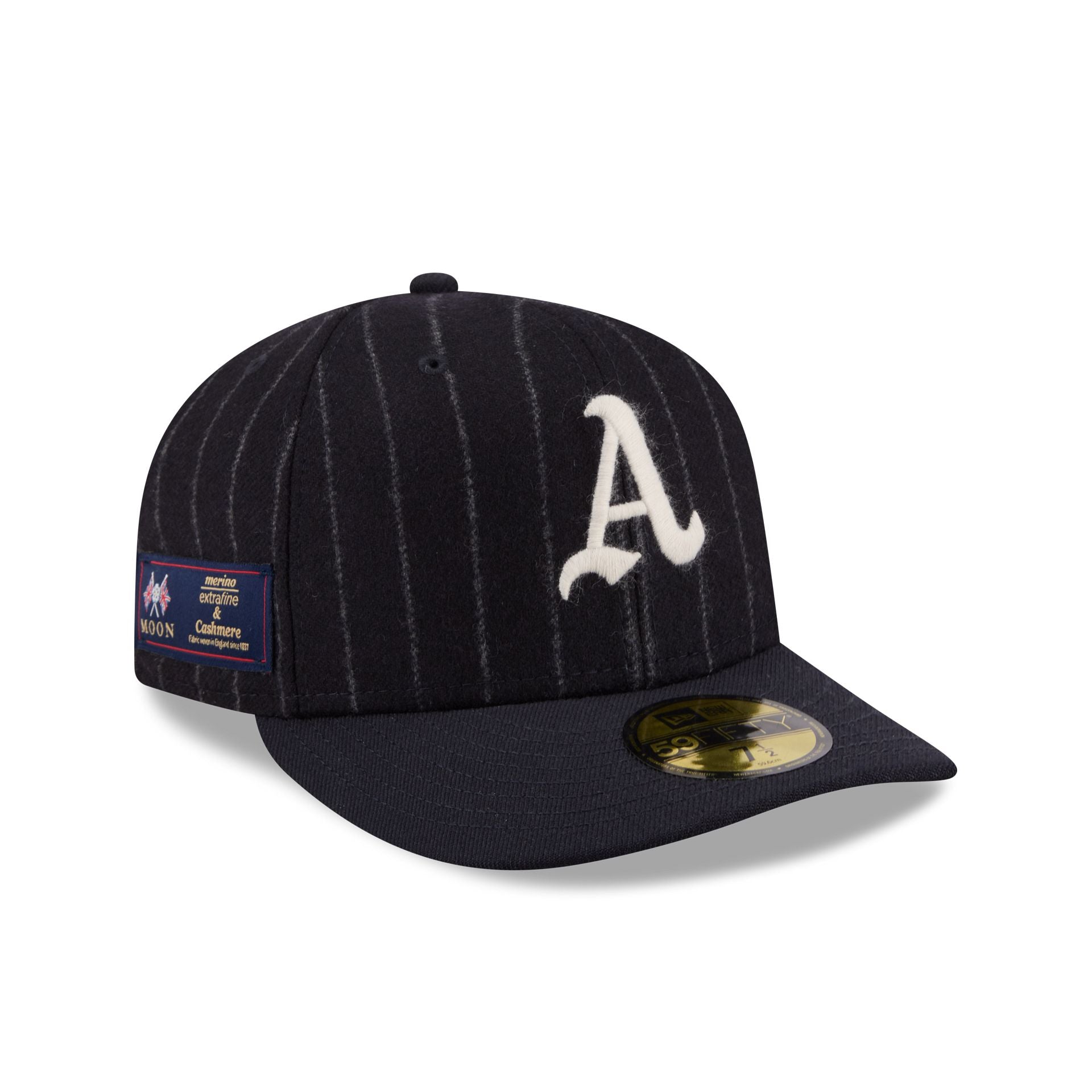 59FIFTYキャップHANTIG PINSTRIPE 1985 NEW ERA Athletics Pinstripe Merino & Cashmere Moon 59FIFTY Fitted Hat