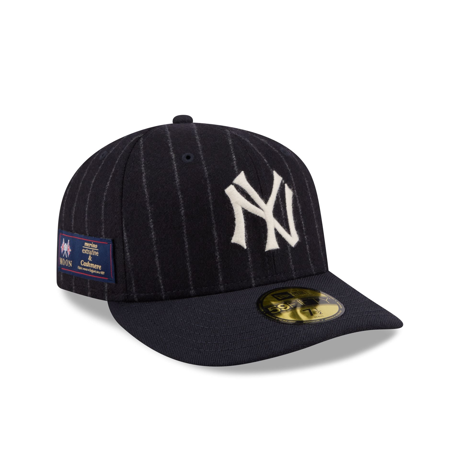 New York Yankees Pinstripe Merino Cashmere Moon 59FIFTY Fitted Hat