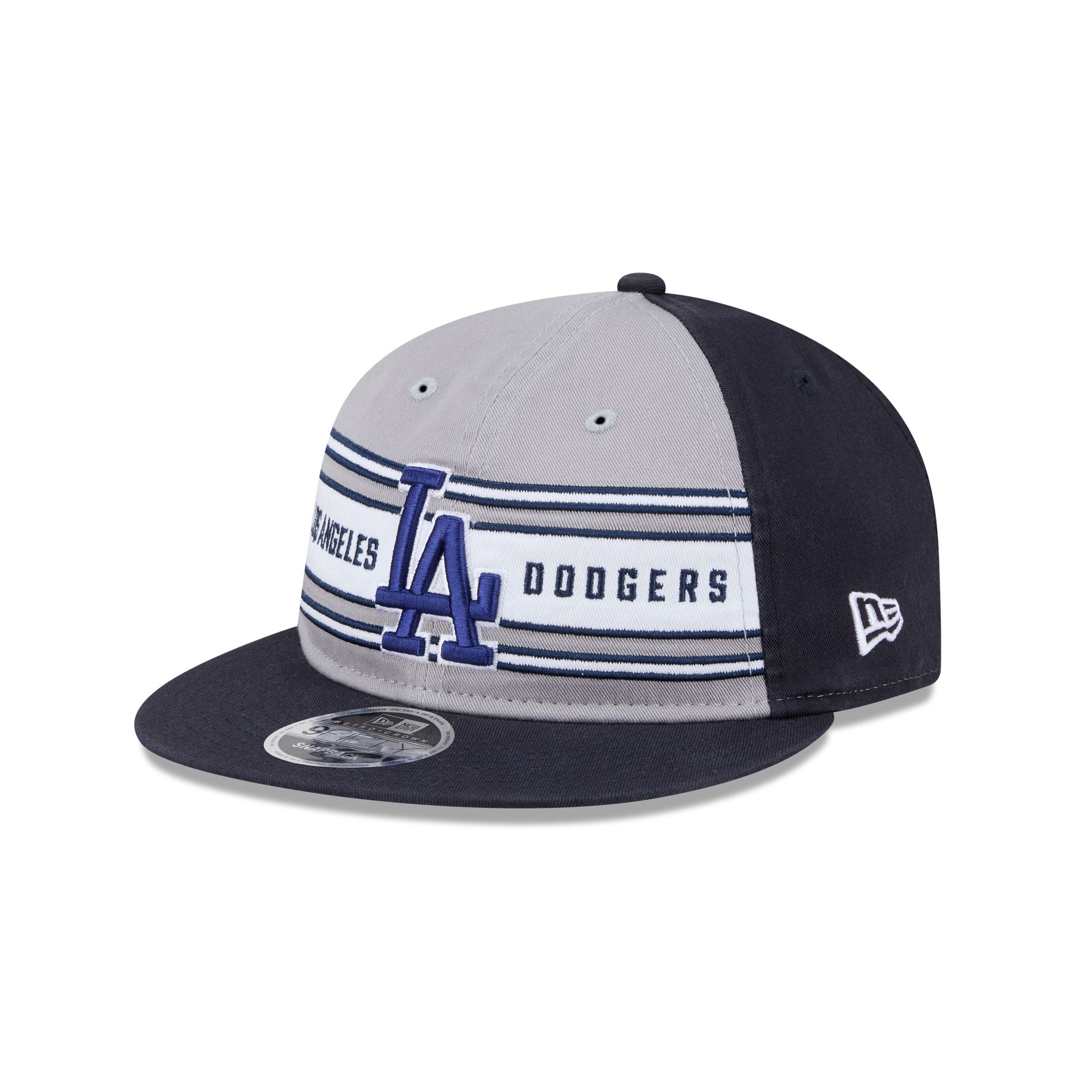 Los Angeles Dodgers Team Stripes Retro Crown 9FIFTY Snapback Hat