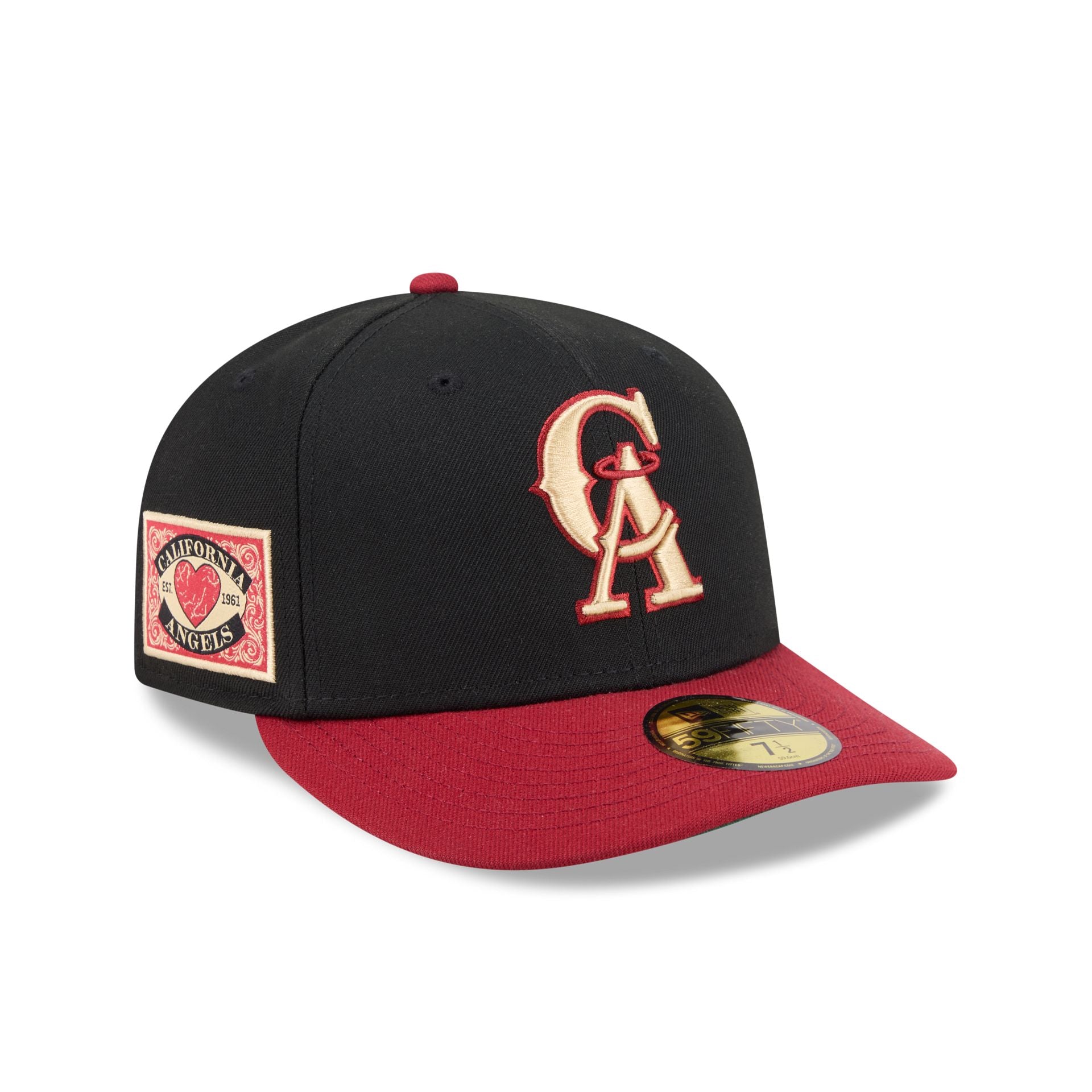 Casquette New Era 5950 Los Angeles Angels - Ancien Logo Cooperstown, Taille 7 Ajustée