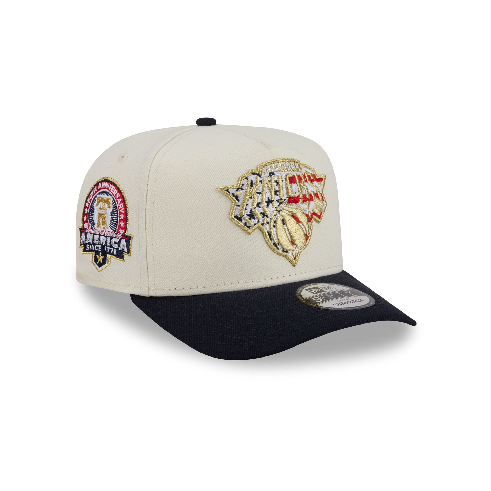 New York Knicks Chrome White Stars and Stripes 9FIFTY A-Frame