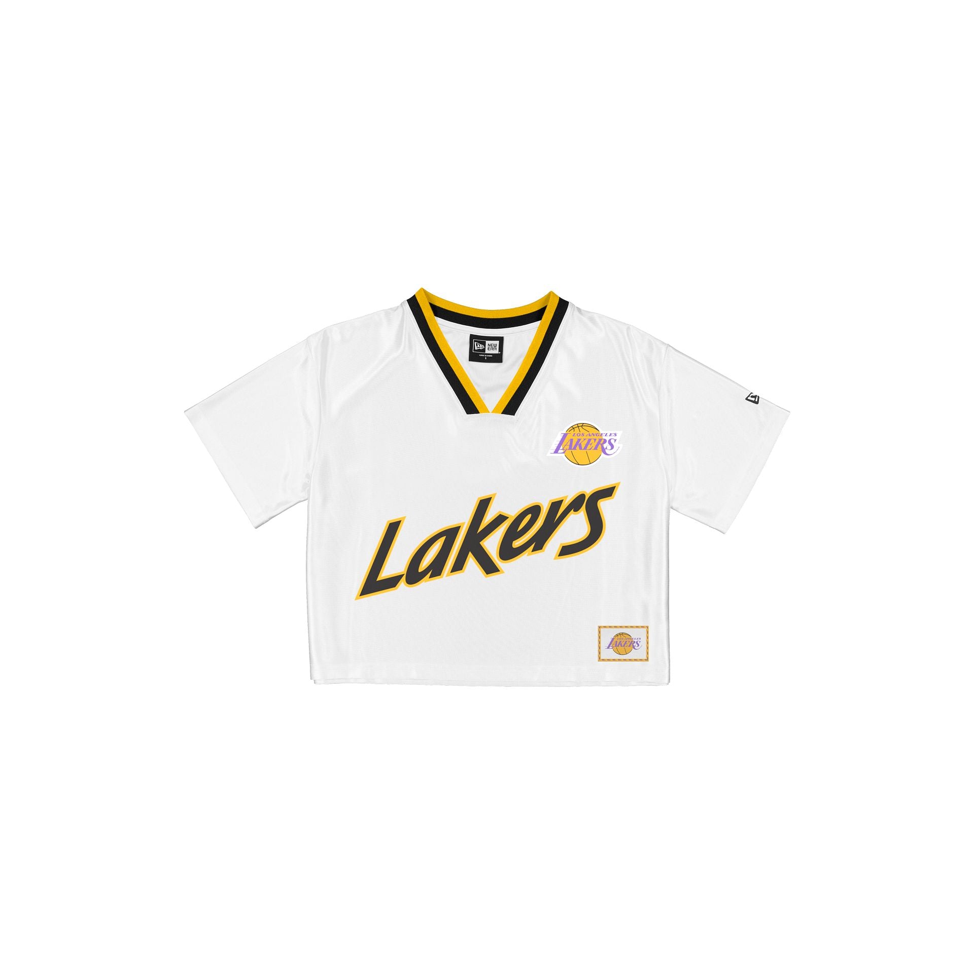 Los Angeles Lakers Sport Classics Women's Cropped White T-Shirt