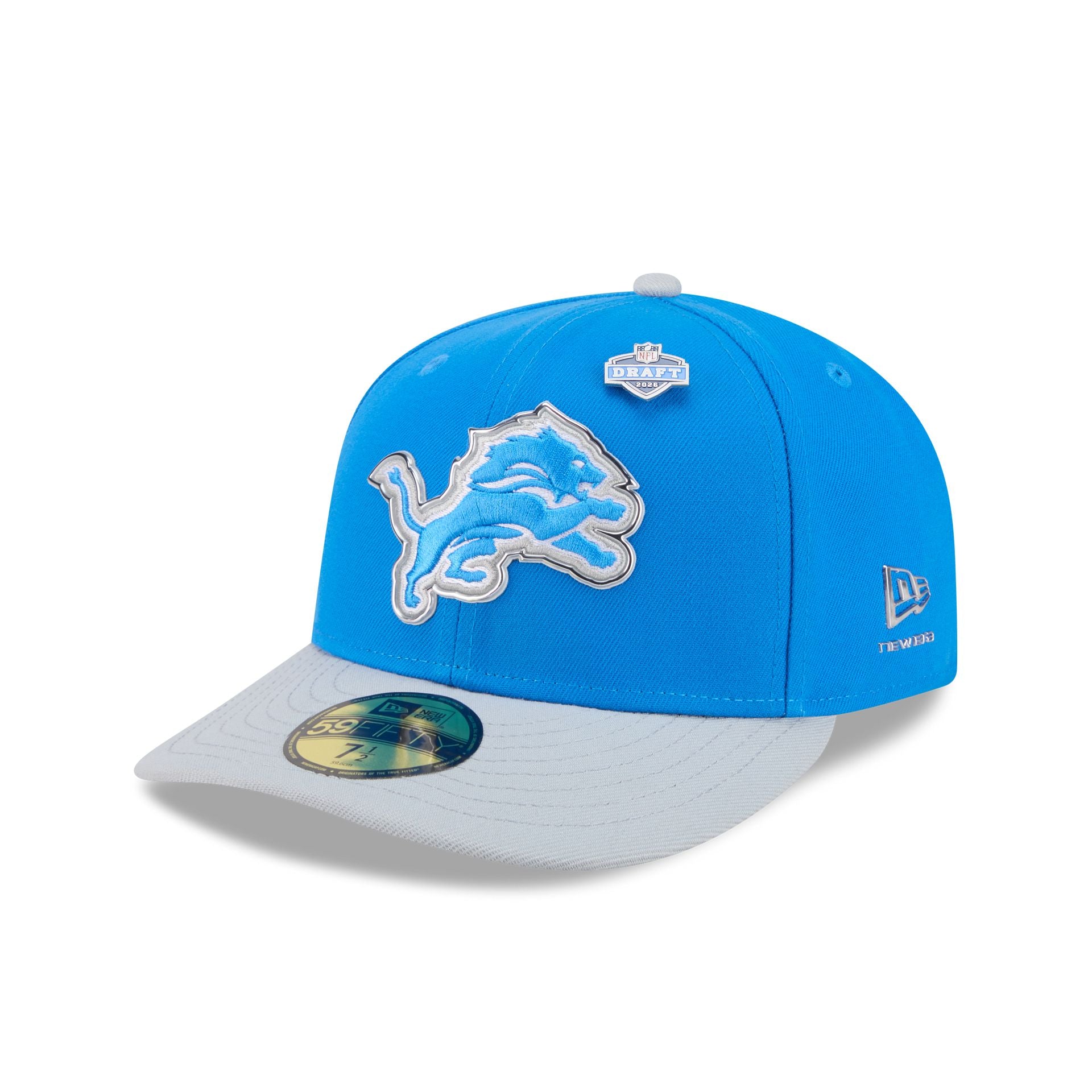 KEBOZ×NEW ERA×LIONS RC59FIFTY CHROMENAVY Detroit Lions 2026 Draft 59FIFTY Fitted Hat – New Era Cap